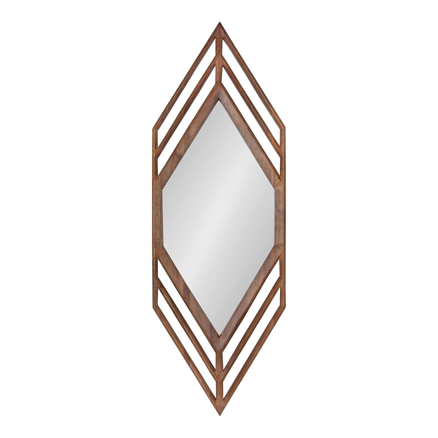 Kate and Laurel Vayga Framed Wall Mirror, 14x42, White