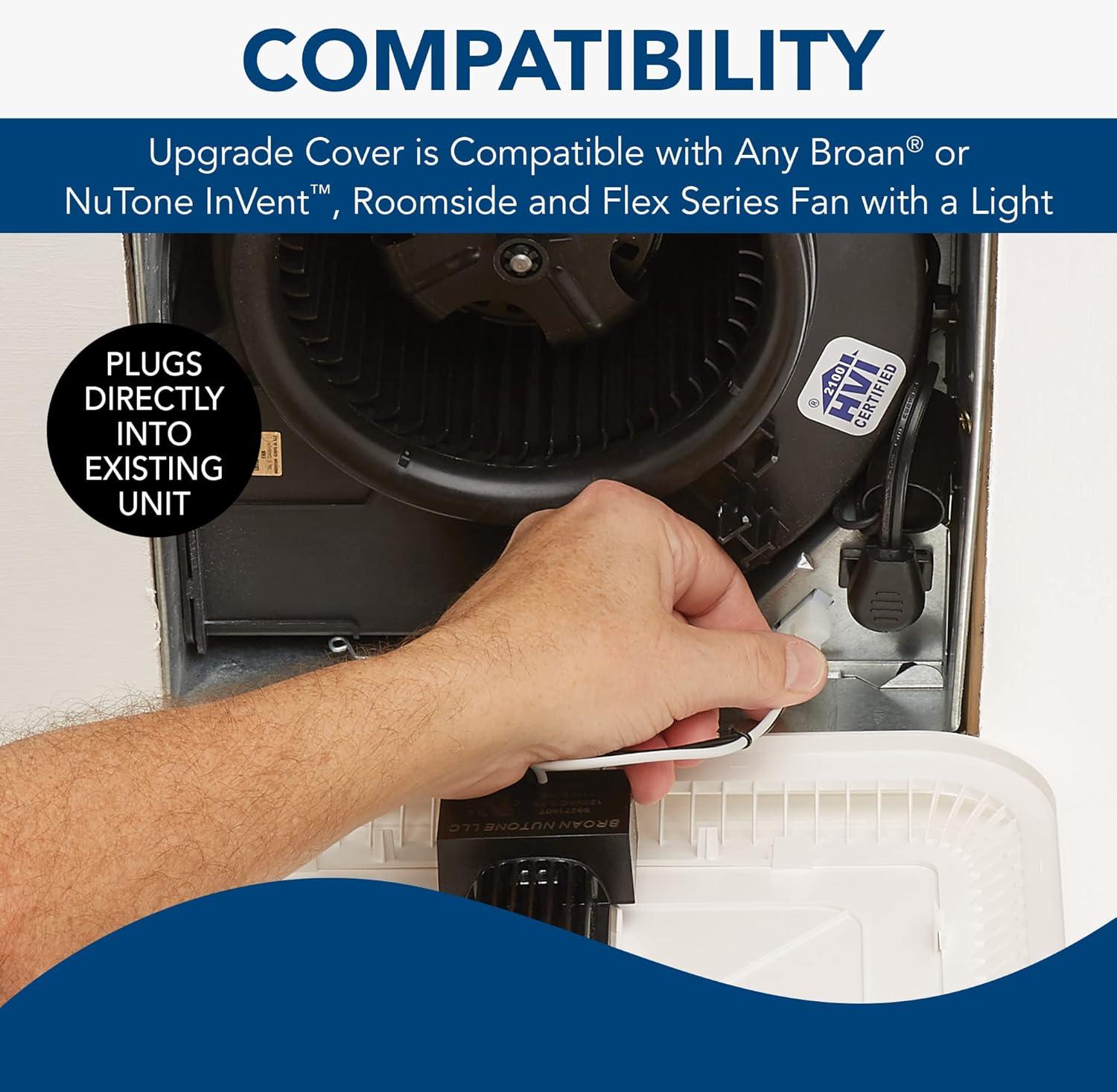 Broan Fg1000vvs Surfaceshield Antibacterial Led Lighted Exhaust Fan Upgrade Grille Powered