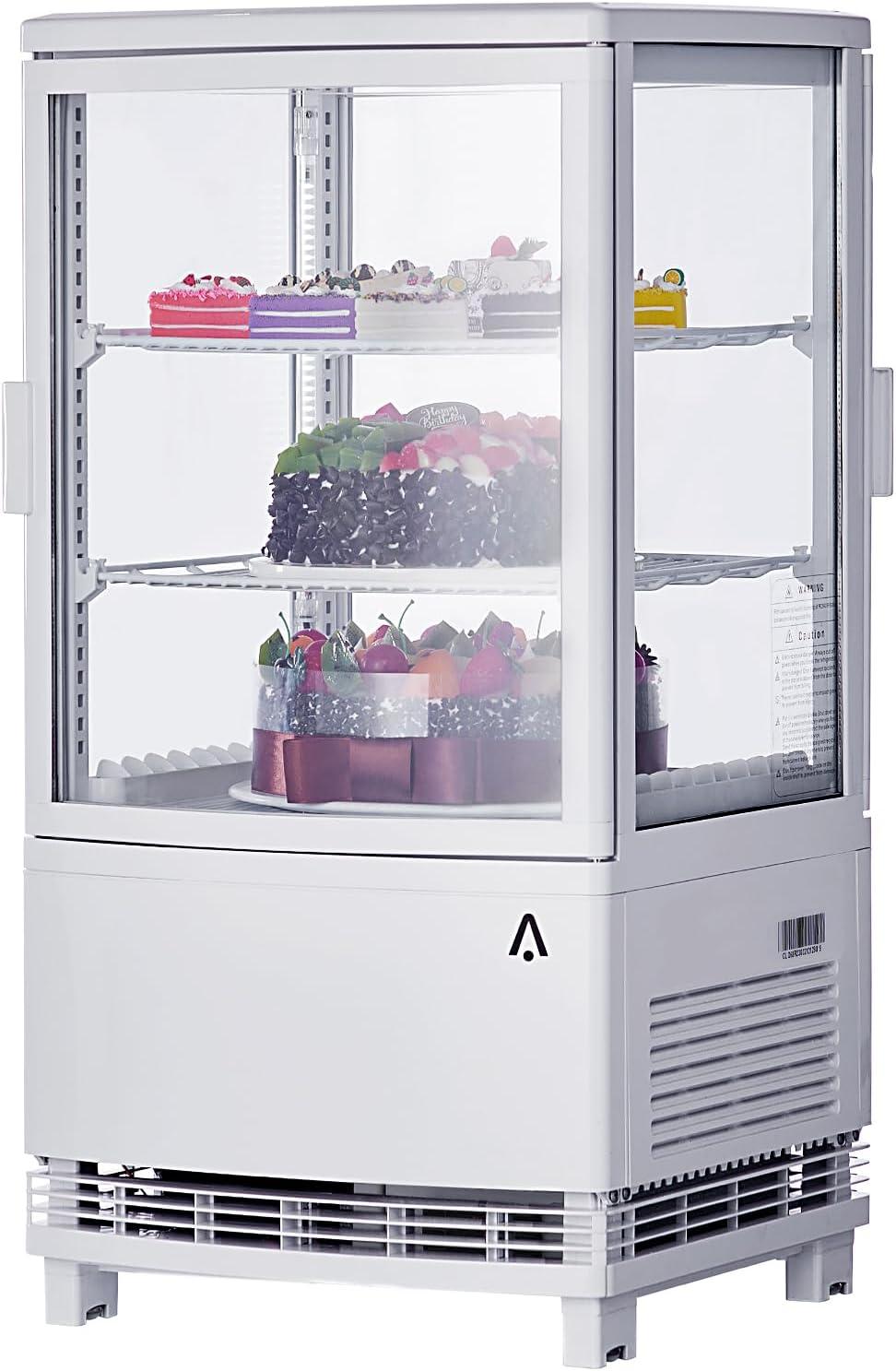 White Double Glass Door Commercial Display Refrigerator