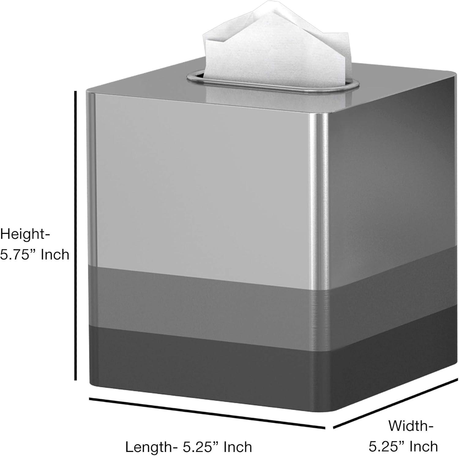 Triune Three-Tone Stainless Steel Tissue Box Cover