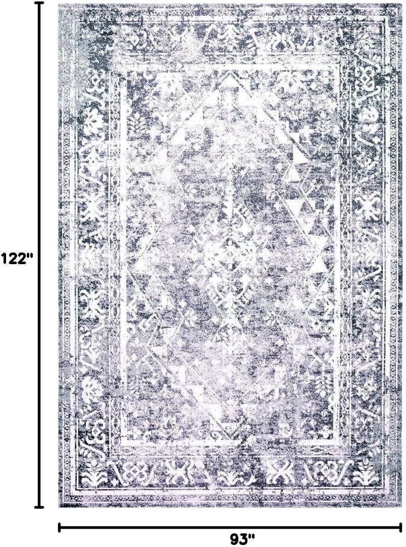 Nicole Miller New York Patio Sofia Ivy Distressed Indoor/Outdoor Area Rug, Navy Blue/Ivory