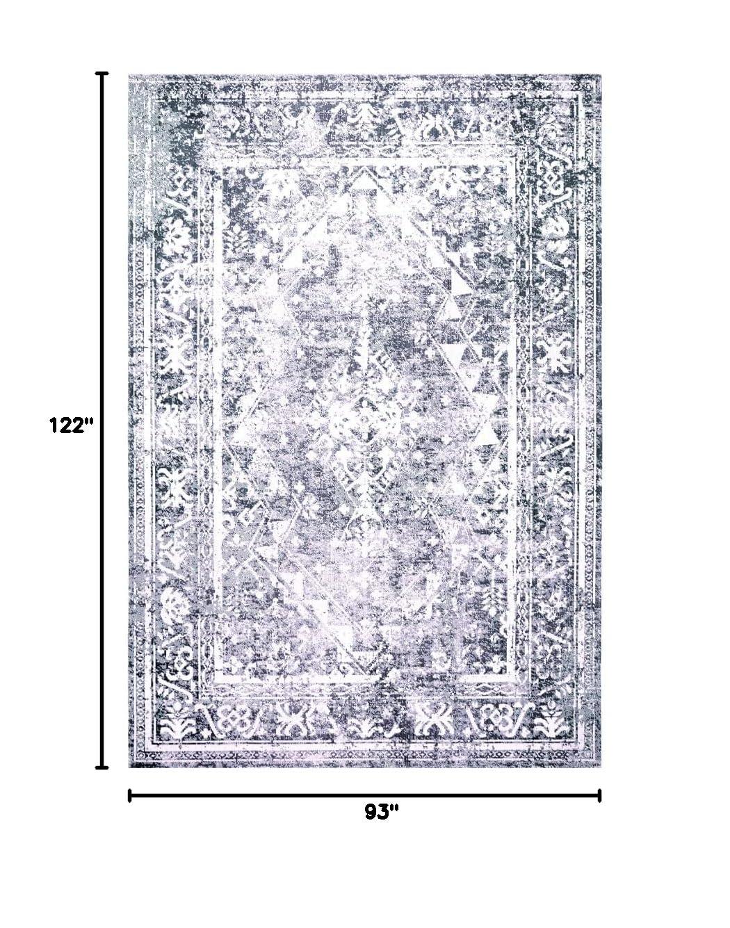 Nicole Miller New York Patio Sofia Ivy Distressed Indoor/Outdoor Area Rug, Navy Blue/Ivory