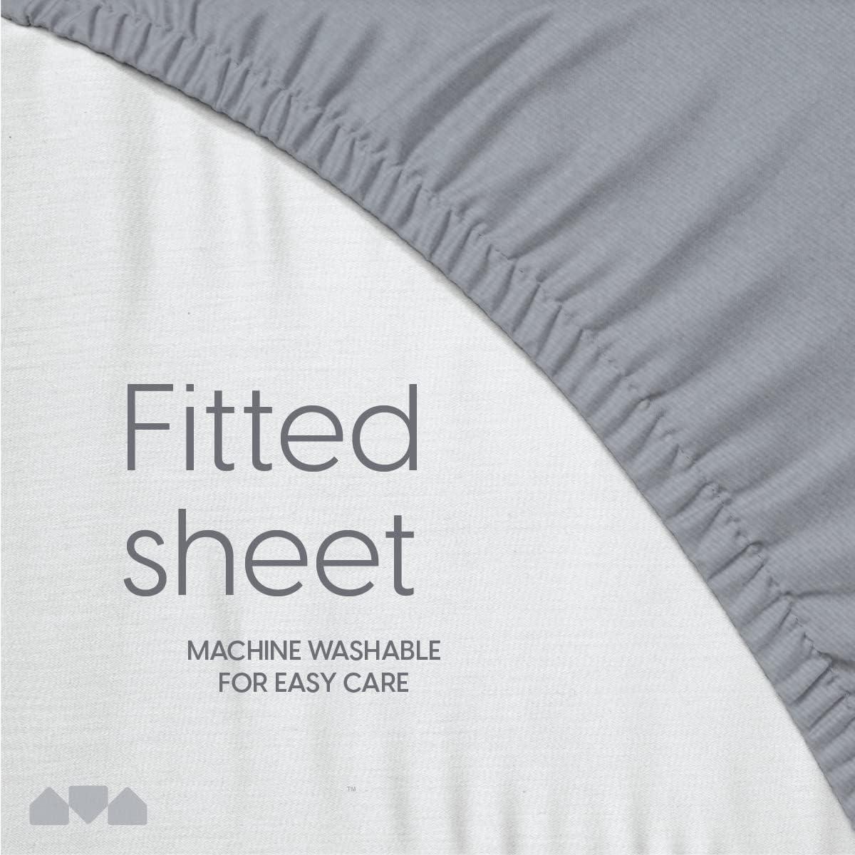 Fitted Sheet for The Milliard Trifold Mattress, Super Soft and Cozy Washable Grey Sheet (Queen, 6")