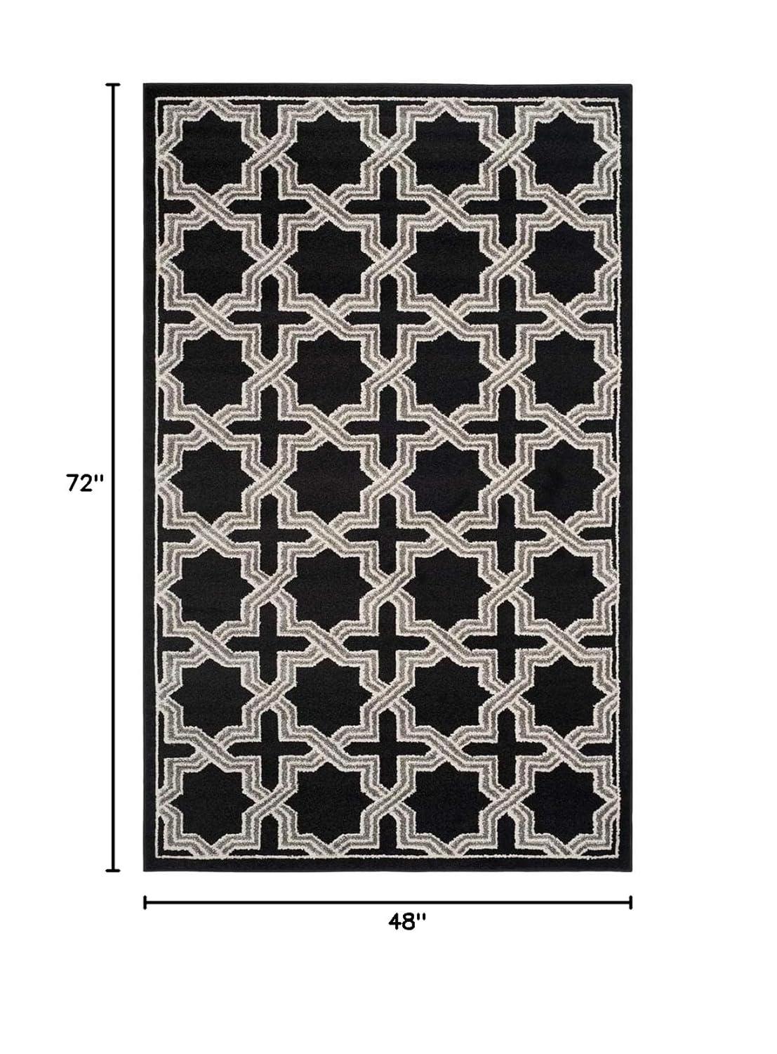 Amherst AMT418 Power Loomed Area Rug - Anthracite/Grey - 4'x6' - Safavieh..