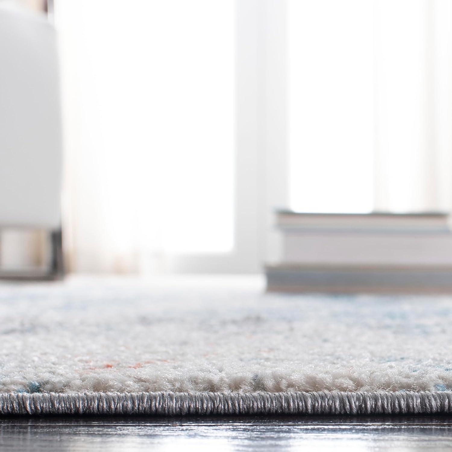 Tulum TUL232 Power Loomed Area Rug - Ivory/Dark Blue - 6'x9' - Safavieh.