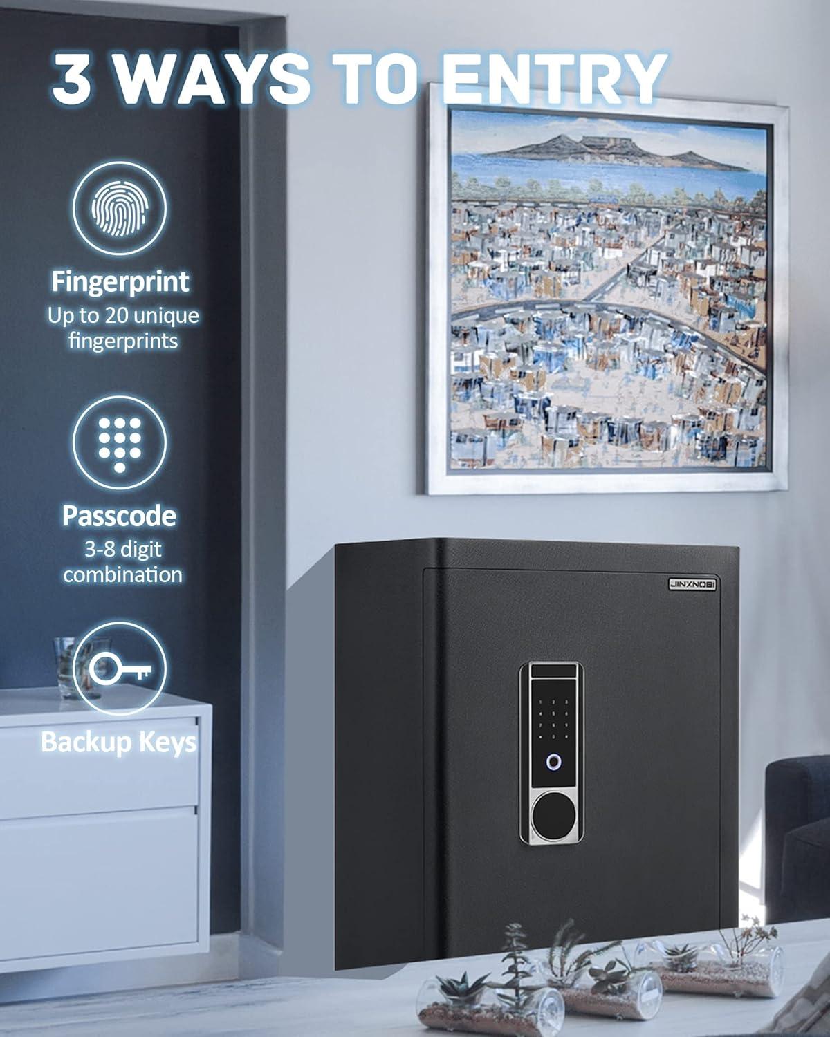 MASTER CRAFT WINDOW AND DOOR Large Safe Box ,4.2 Cubic Feet Home Safe Box With Fireproof Waterproof 27.6In Security Big Safe With Electronic Keypad Digital Lock For Office Hotel