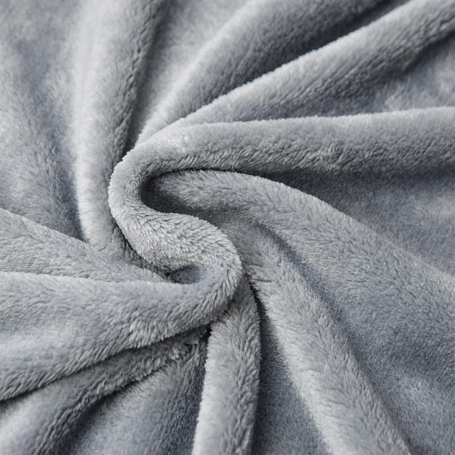 KMUSET Kids Blanket for Boys Girls 30x40 inches, Soft Cozy Fuzzy Swaddle Throw Blanket, Small Fleece Blanket for Crib Stroller, Grey
