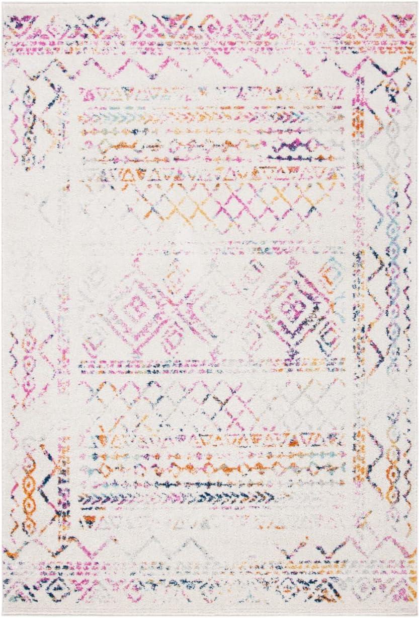Tulum TUL268 Power Loomed Accent Rug - Ivory/Fuchsia - 2'x5' - Safavieh.