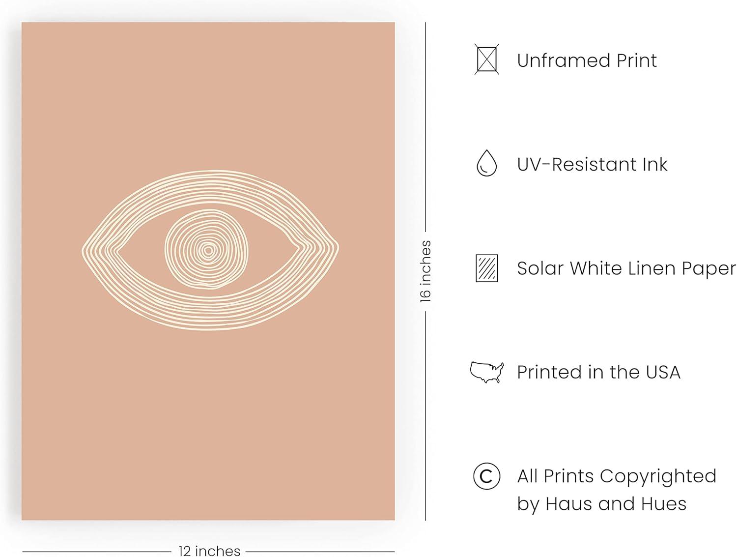 HAUS AND HUES Boho Posters Neutral Wall Art Prints - Boho Posters and Prints | Abstract Art Wall Prints Boho Art Wall Decor Boho Art Prints Boho Wall Decor Boho Prints | 12" x 16" UNFRAMED