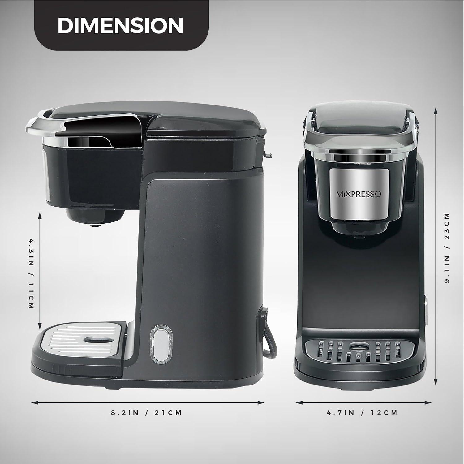 Programmable Black Single Serve Pod Coffee Maker