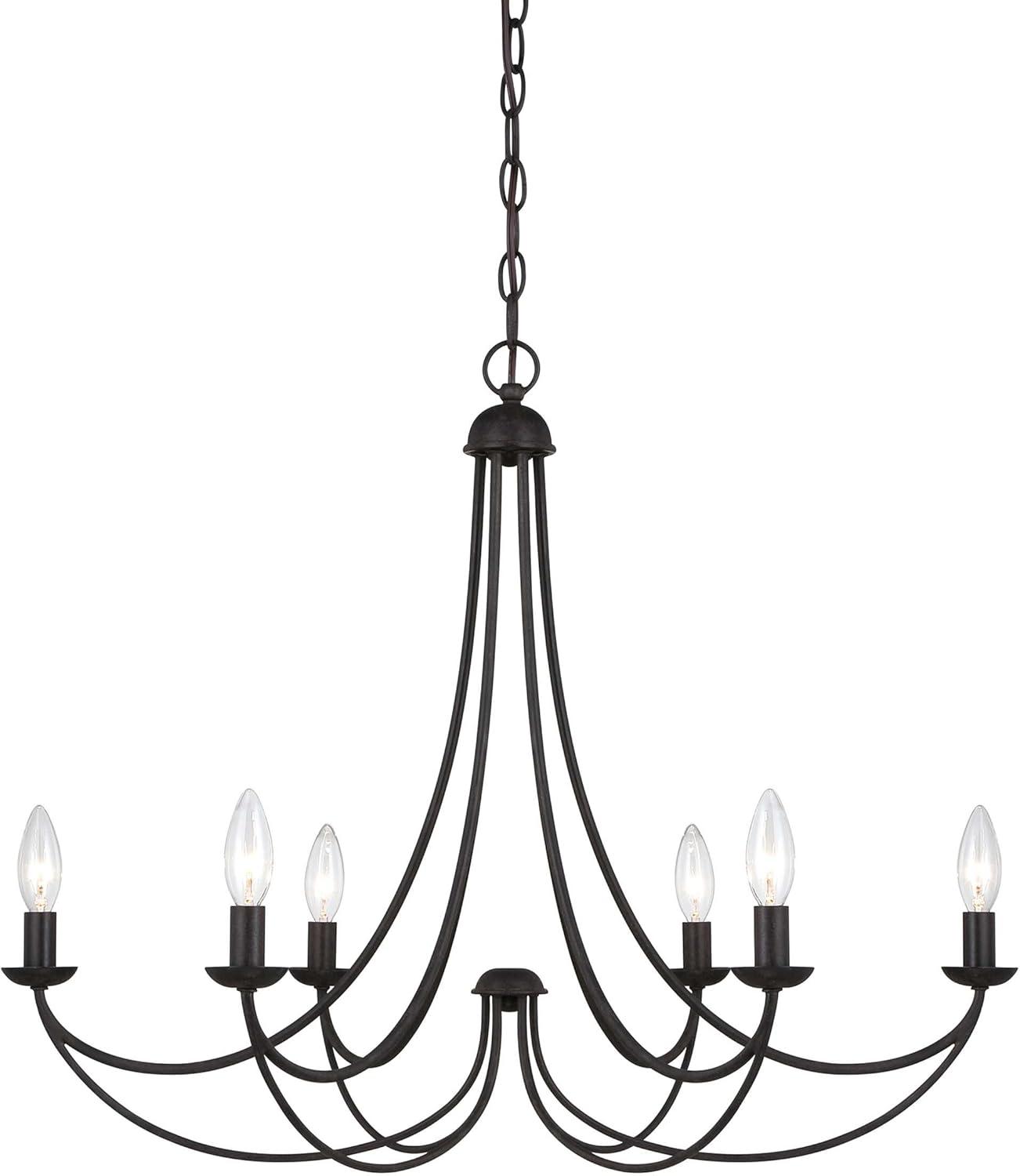 Imperial Bronze 6-Light Steel Chandelier