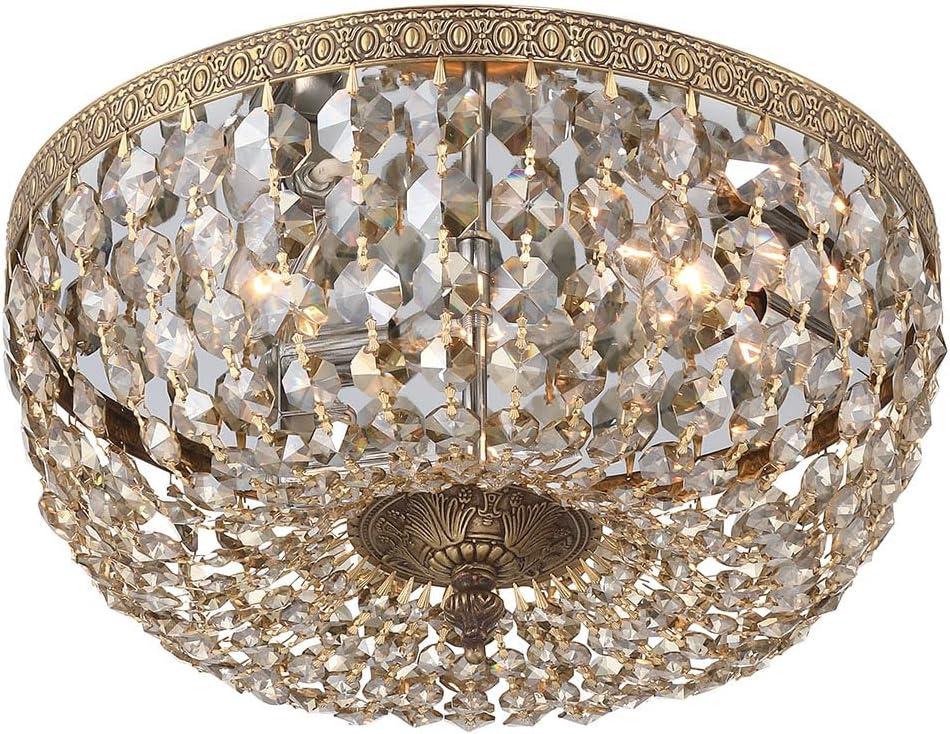Crystorama Lighting - 3 Light Flush Mount in Classic Style - 14 Inches Wide by 7