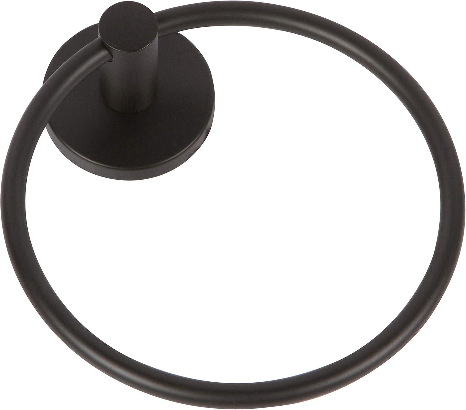 Black Satin Brass Wall Mounted Circular Towel Ring