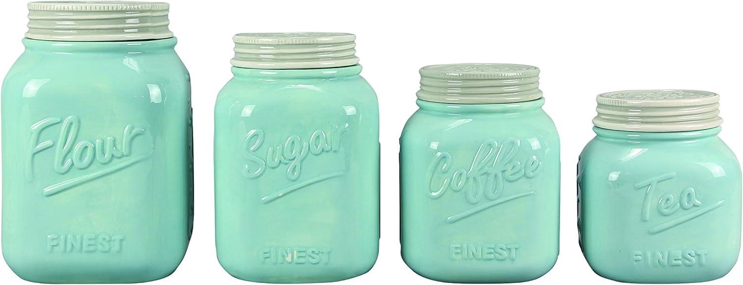 Love Happy Creations LLC Ceramic / Porcelain Canister - Set of 4 (Set of 4)