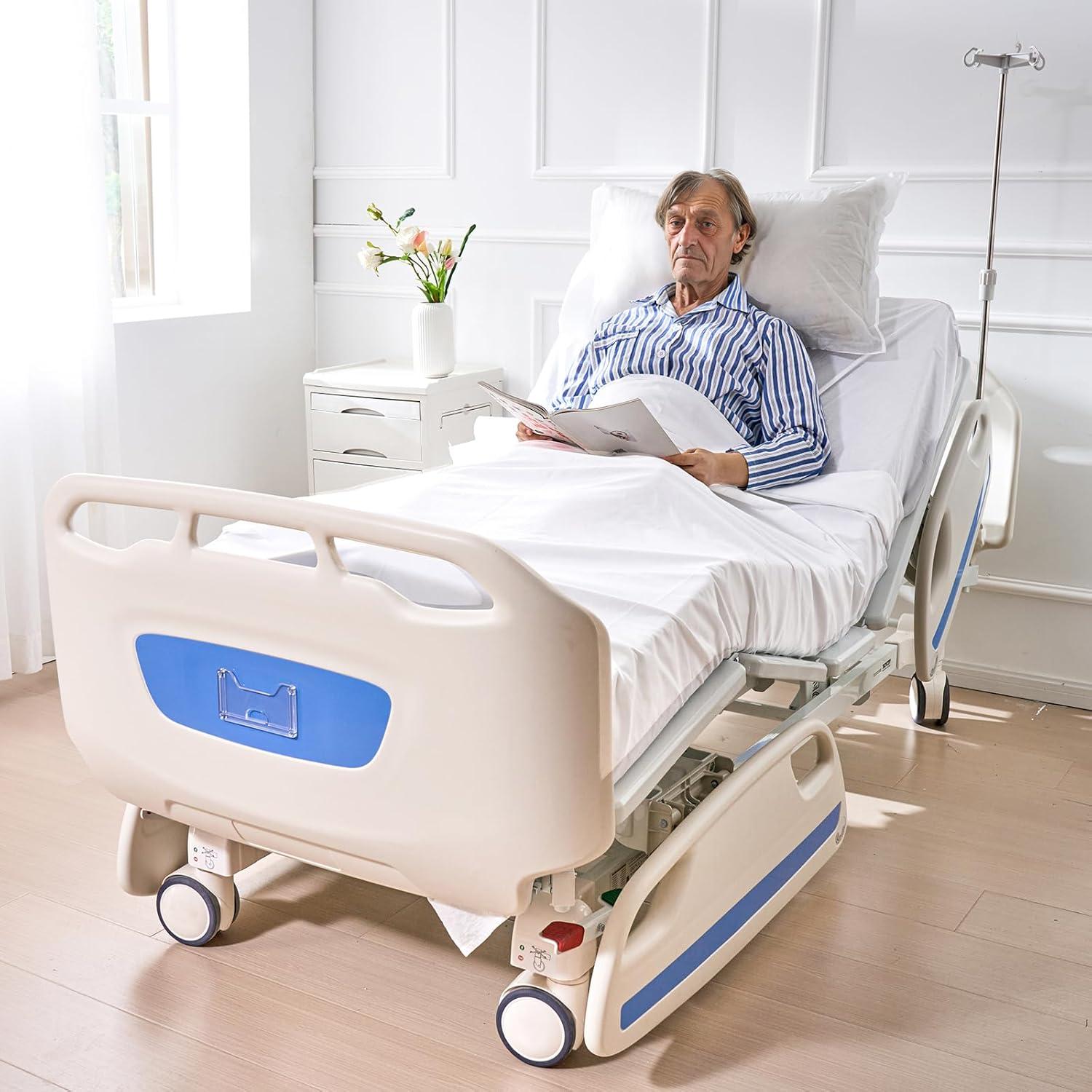 Premium 5 Function Full Electric Hospital Bed ICU Medical Bed 550LBS Loads