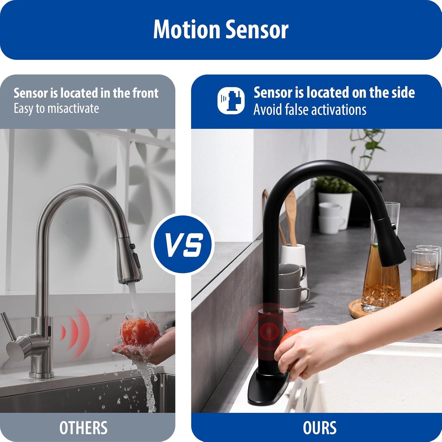 ARCORA ARCORA Stainless Steel  Single Handle Pull-Down Sprayer Kitchen Faucet Set with Touchless Sensor AR7100301B-DC