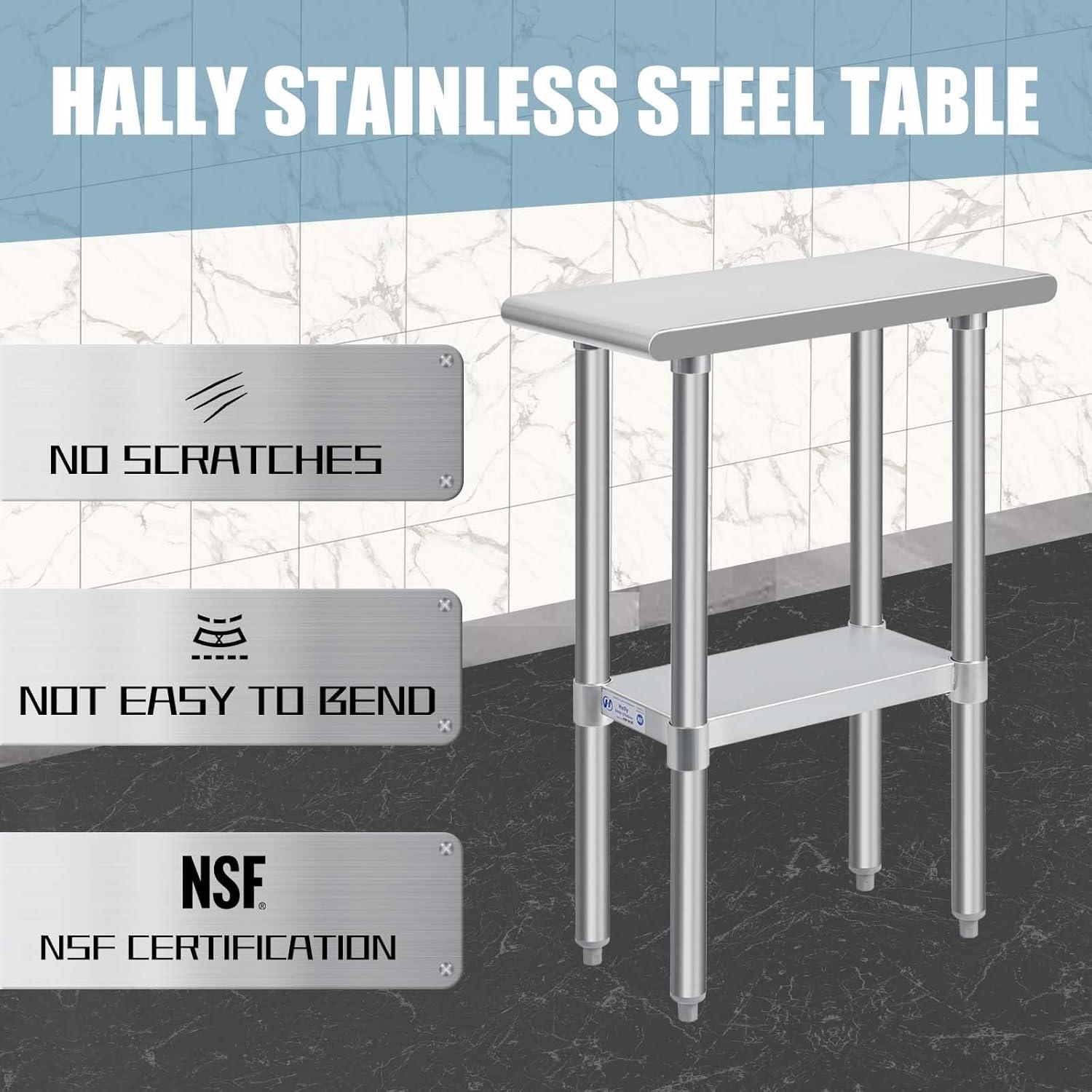 Amgood 24 in. x 12 in. Stainless Steel Table