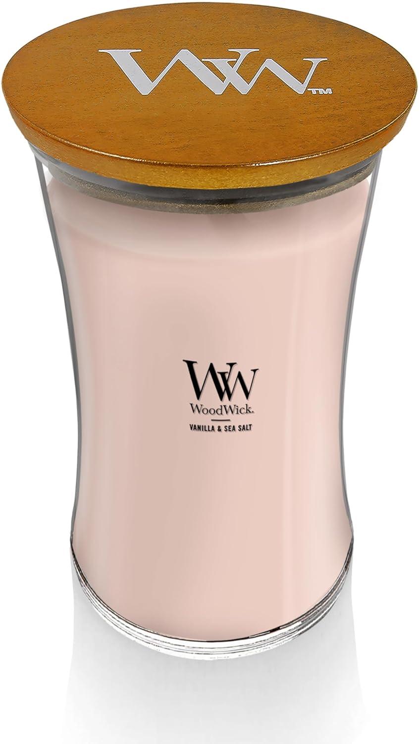 Woodwick Large Hourglass Candle, Vanilla & Sea Salt, 21.5 oz.