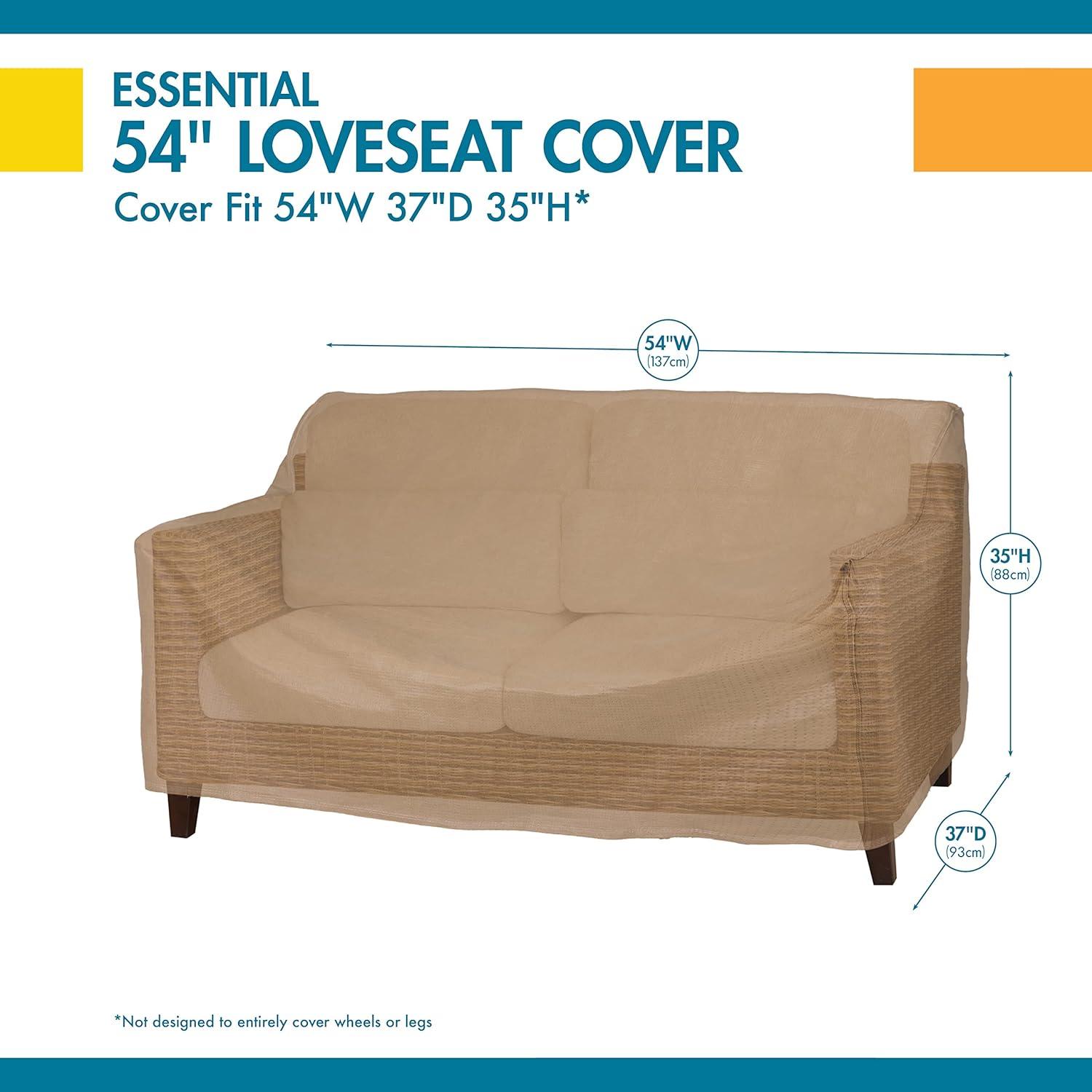 Duck Covers Essential 54 in. W Patio Loveseat Cover