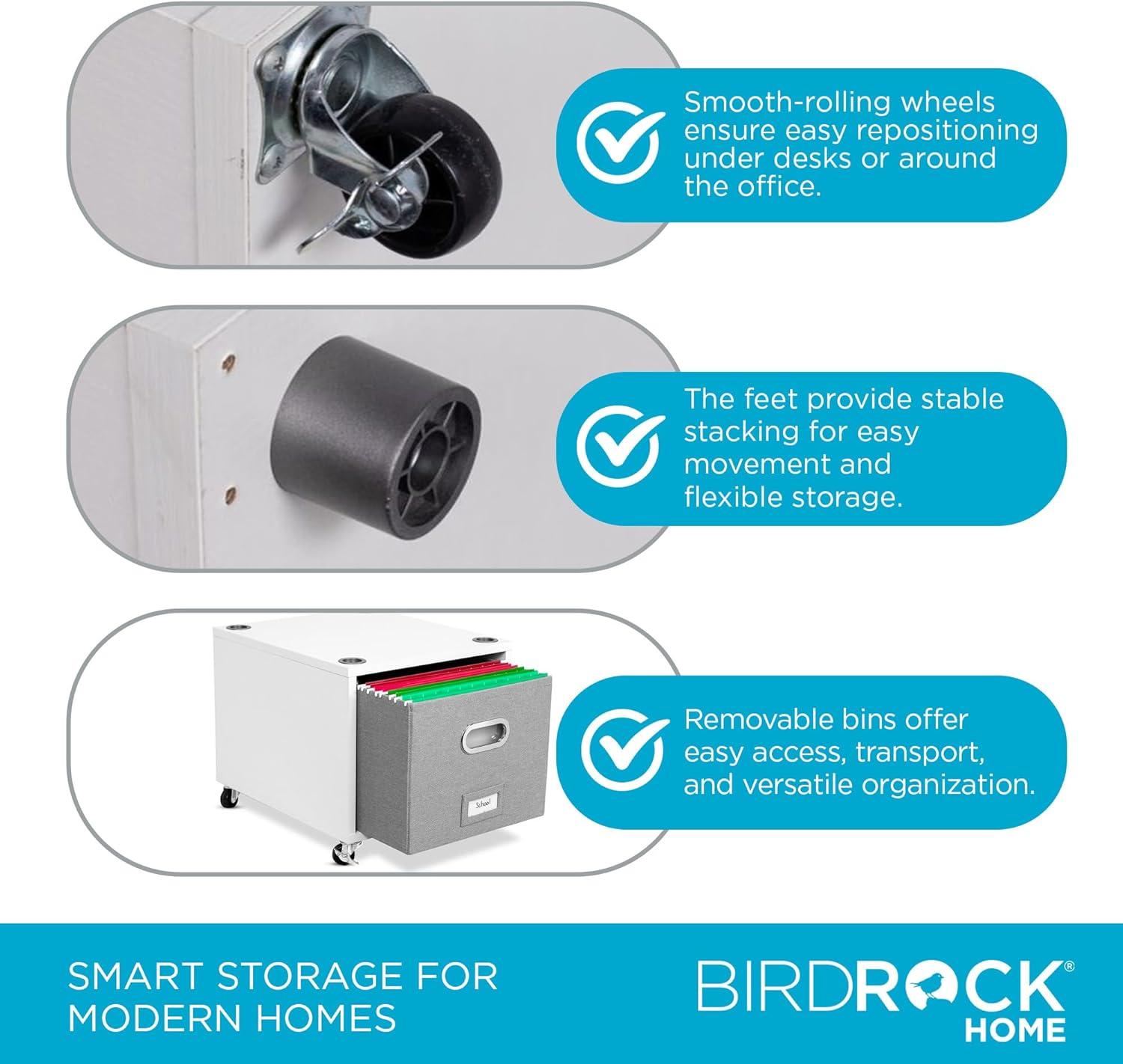 BirdRock Home 14.25'' Wide Mobile File Cabinet