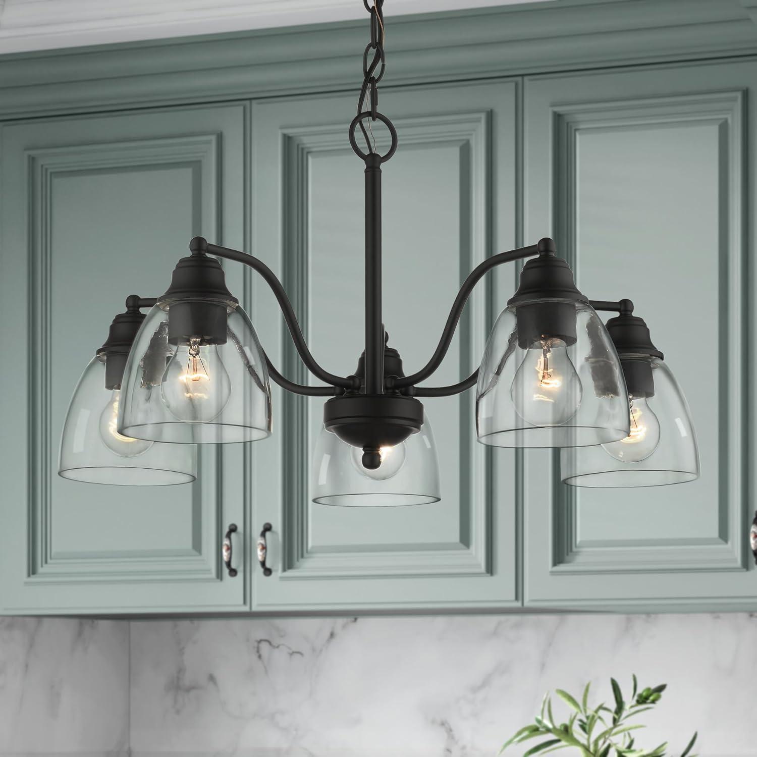 Livex Lighting Montgomery 5 - Light Chandelier in  Black