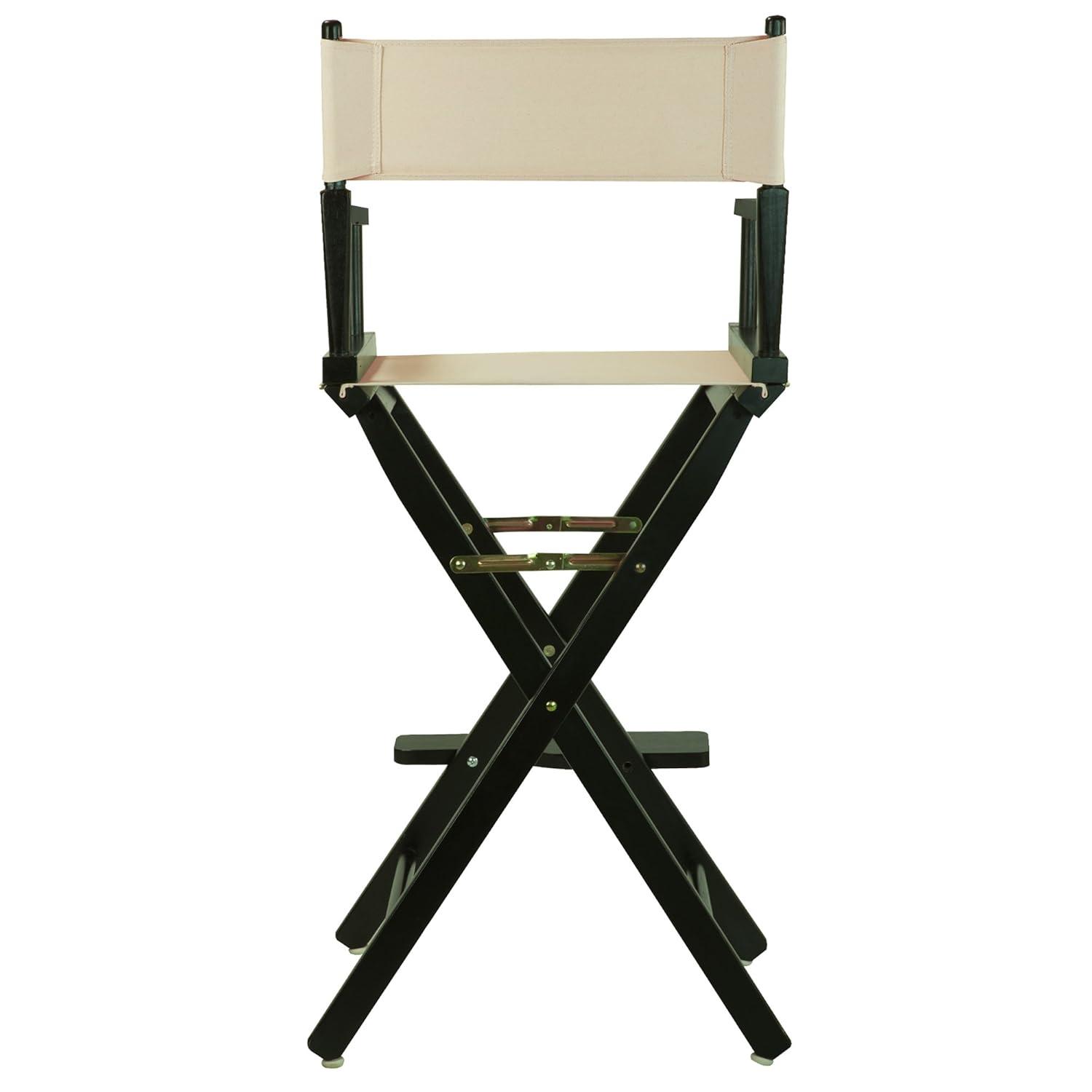 Casual Home 230-02-021-12 30 in. Directors Chair Black Frame with Natural & Wheat Canvas