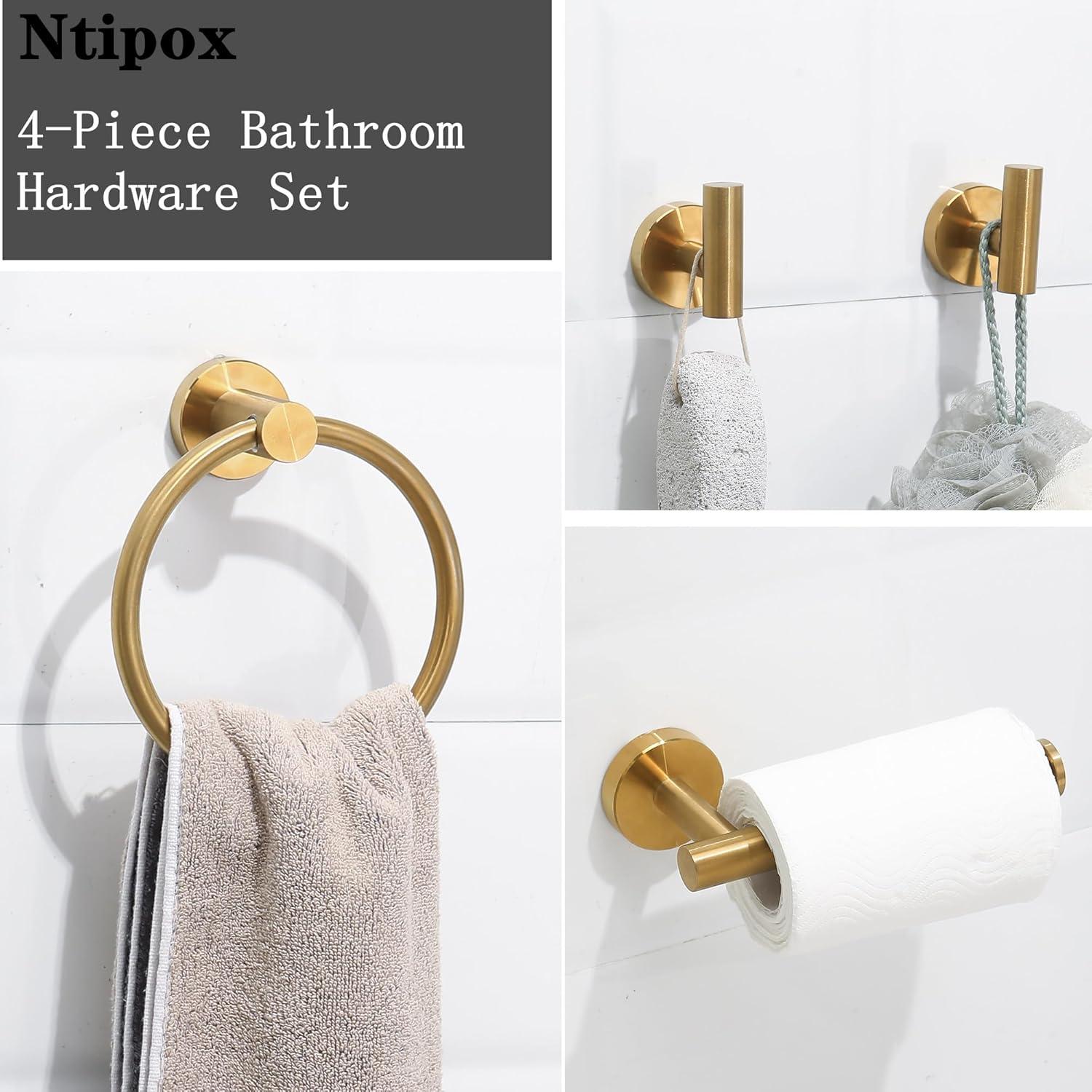 4 Piece Stainless Steel Bathroom Hardware Set,Bathroom Accessories Kit