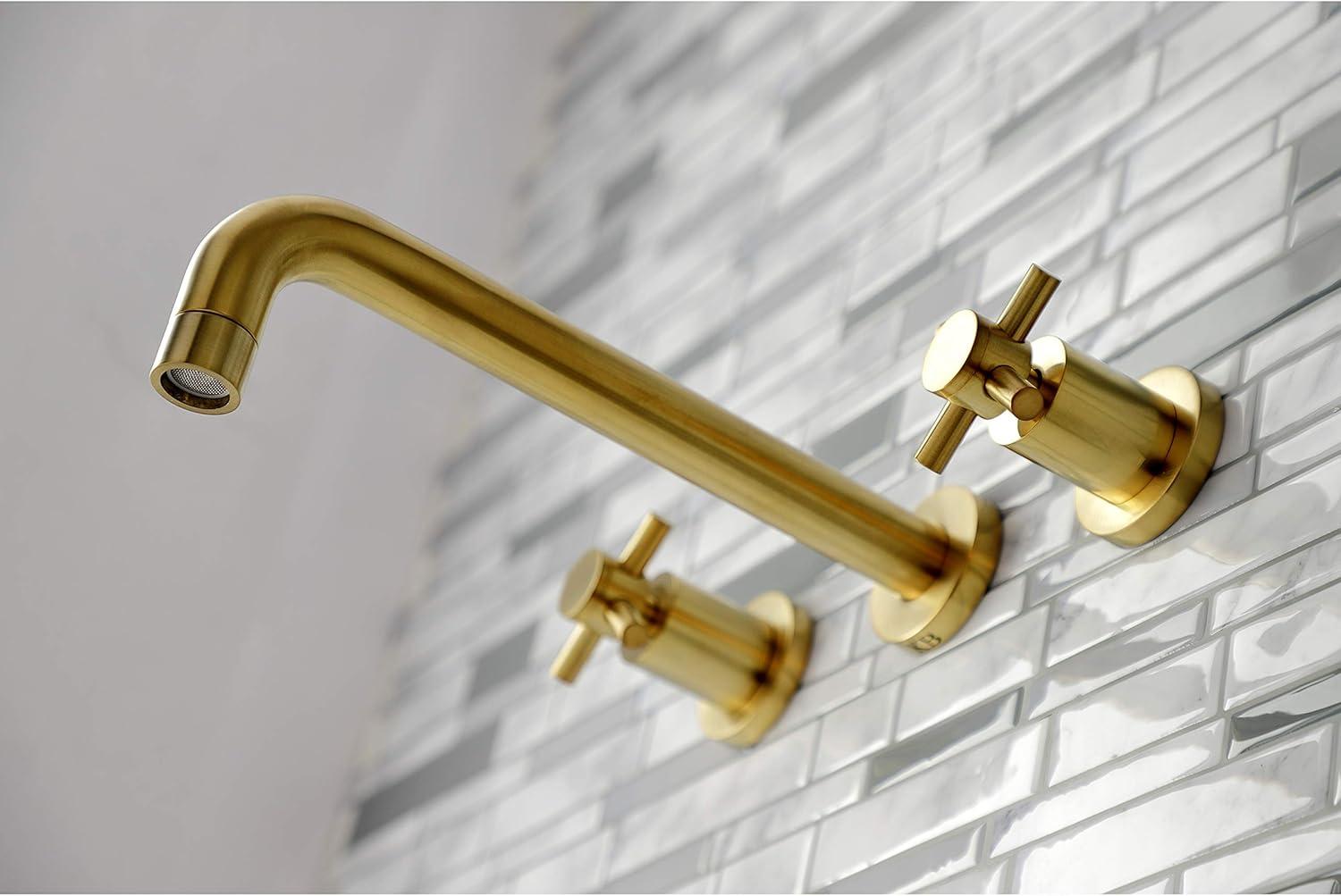 Kingston Brass Concord Two-Handle 3-Hole Wall Mount Roman Tub Faucet