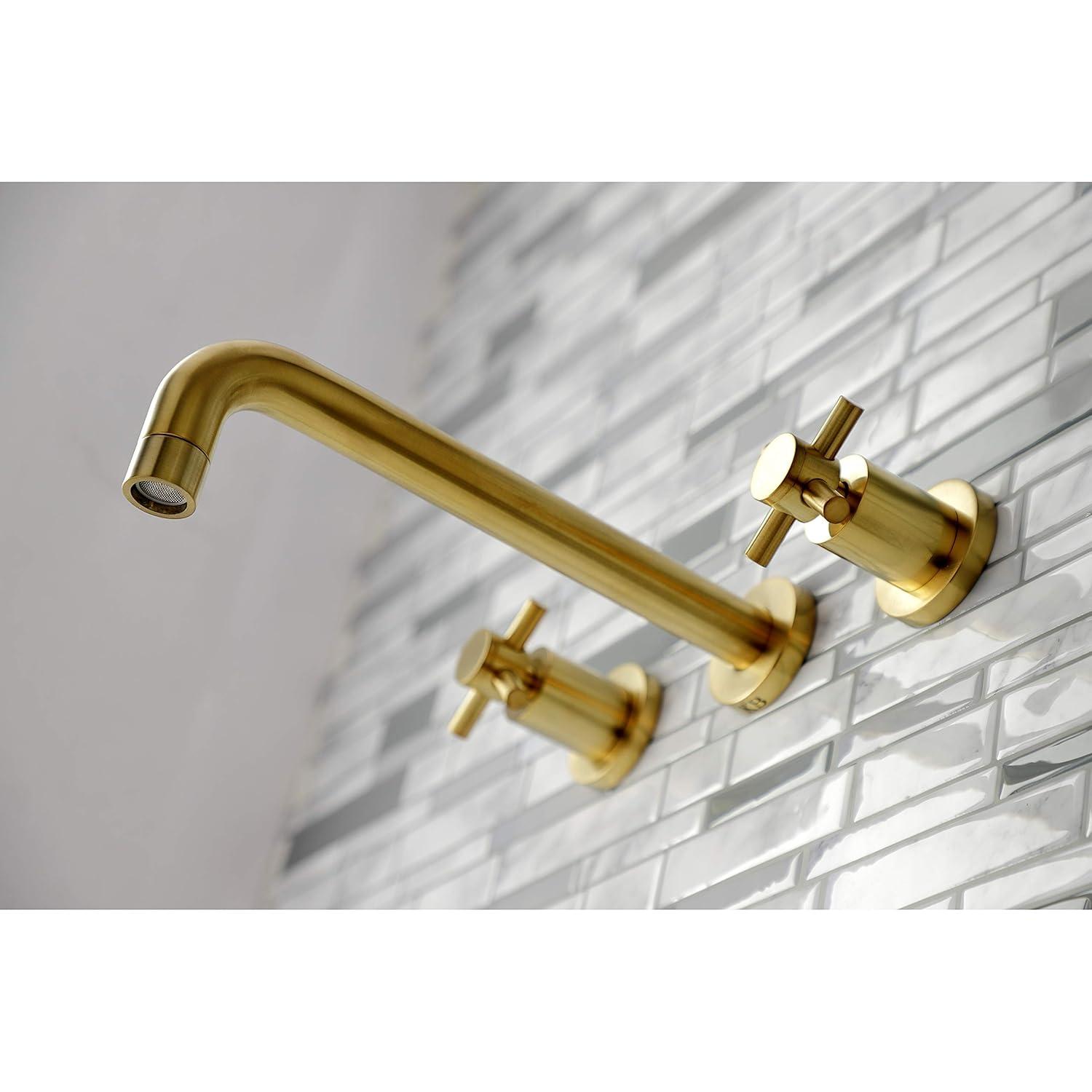 Kingston Brass Concord Two-Handle 3-Hole Wall Mount Roman Tub Faucet