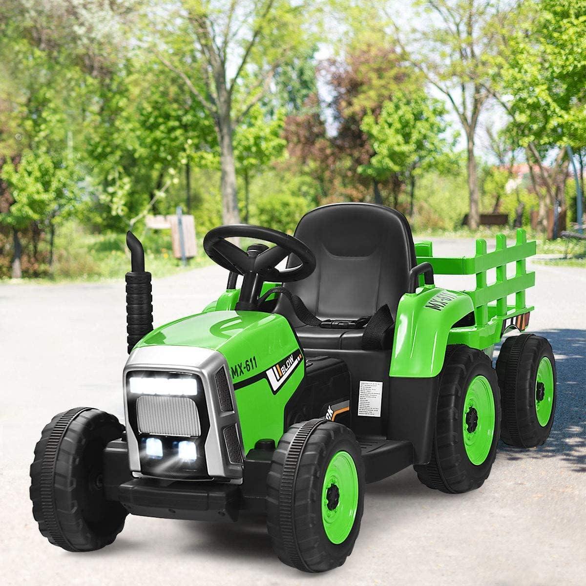 Costway Costway 12 Volt 1 Seater Tractors / Construction Battery Powered Ride On with Remote Control