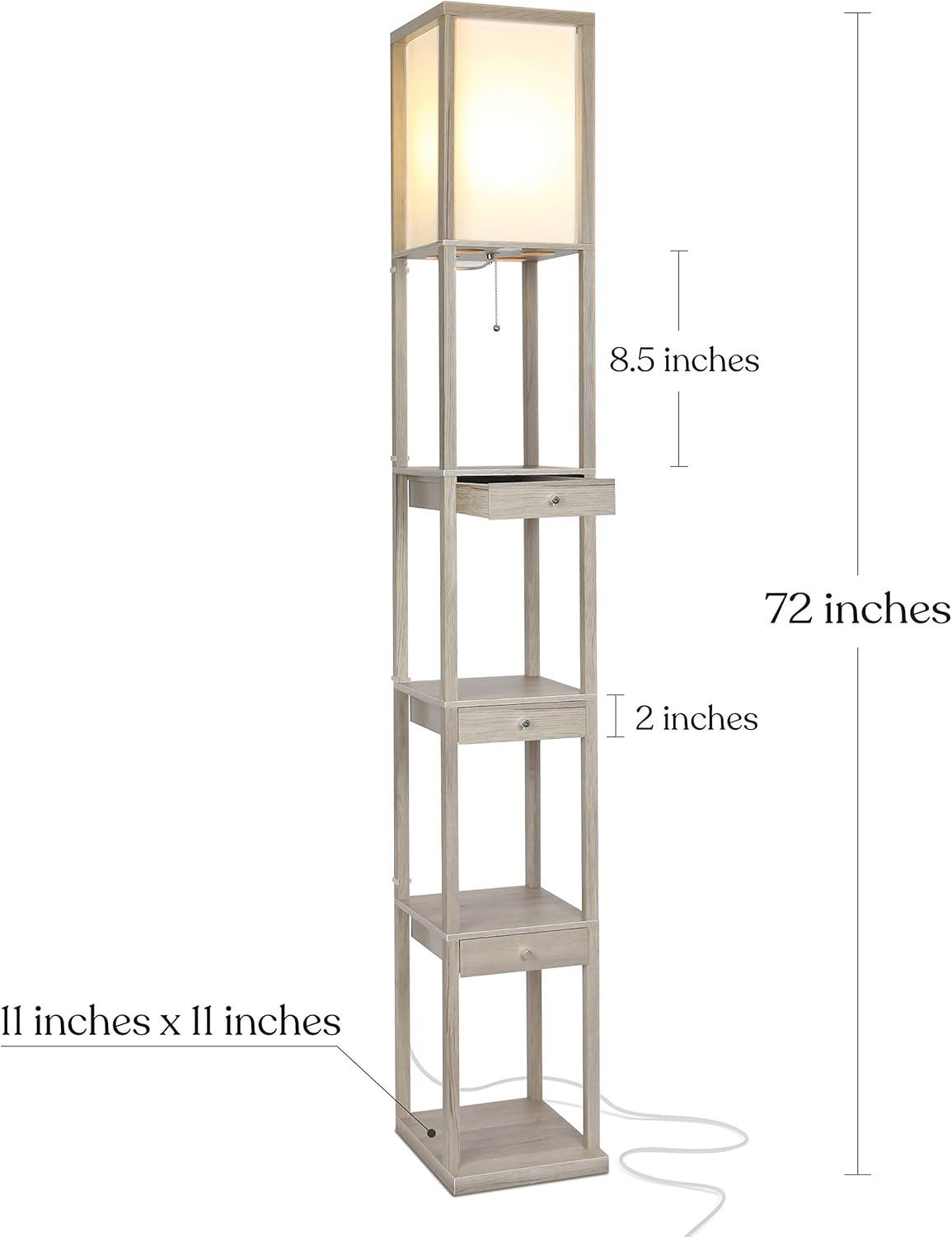 White Wooden Kids Shelf with Four Tiers