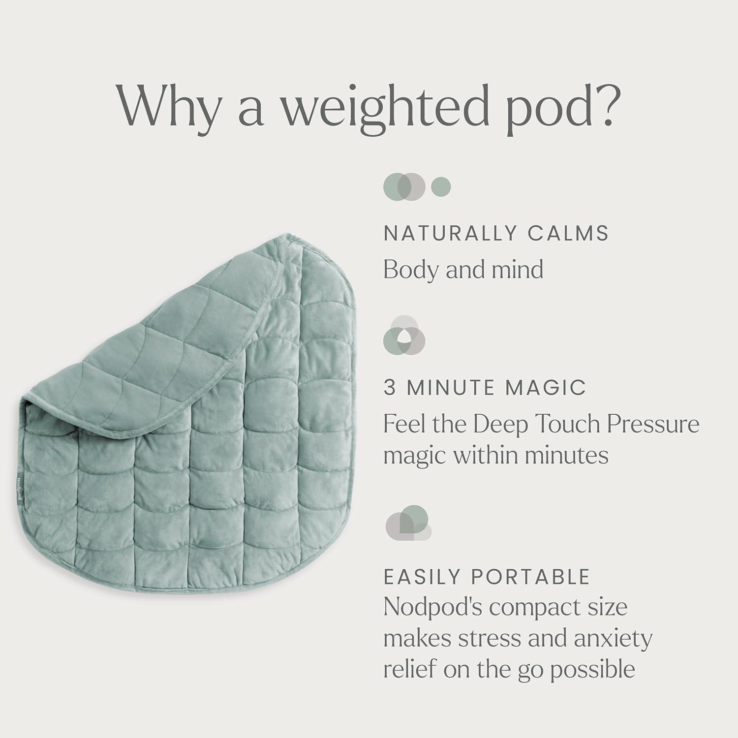 Sage Compact Weighted Blanket with Glass Beads, 29" x 24"