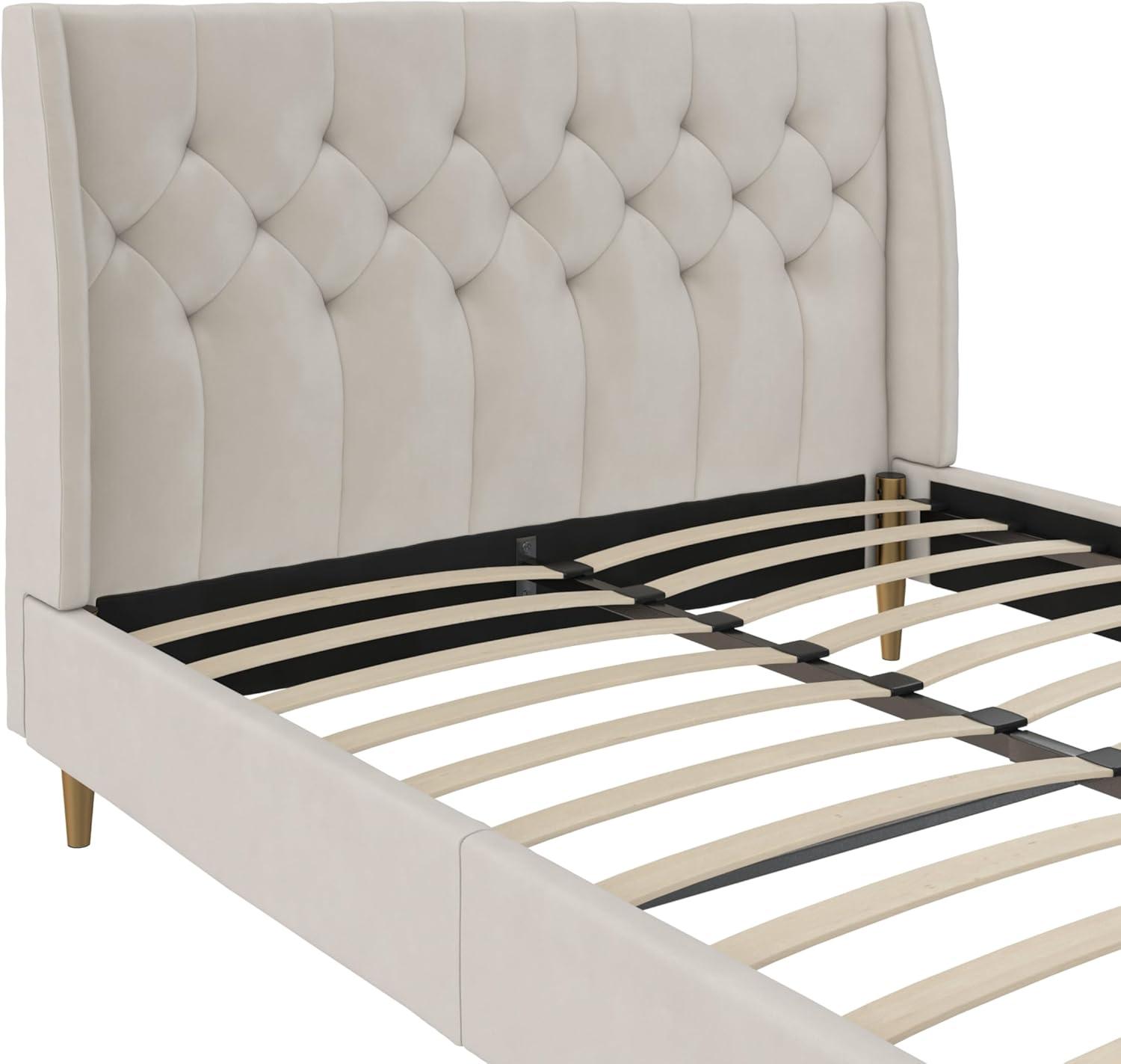 Her Majesty Velvet Queen Platform Bed