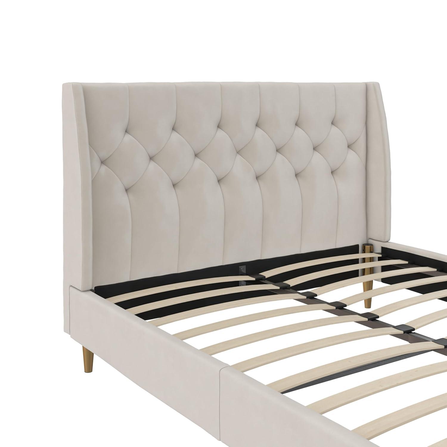 Her Majesty Upholstered Wingback Bed