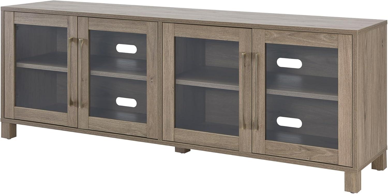 Evelyn&Zoe Quincy Rectangular TV Stand for TV's up to 75", Antiqued Gray