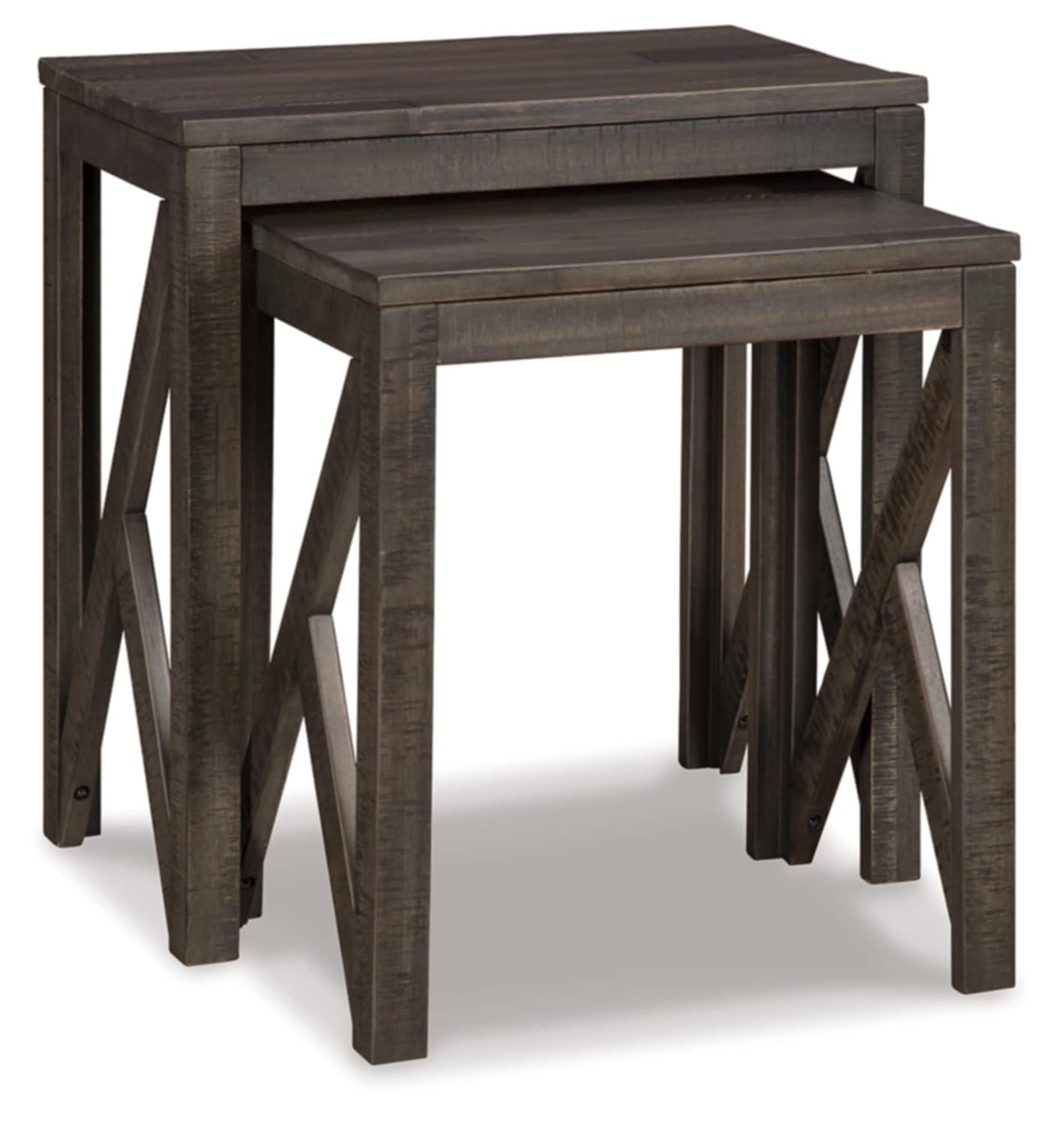 Signature Design by Ashley Casual Emerdale Accent Table (Set of 2)  Gray