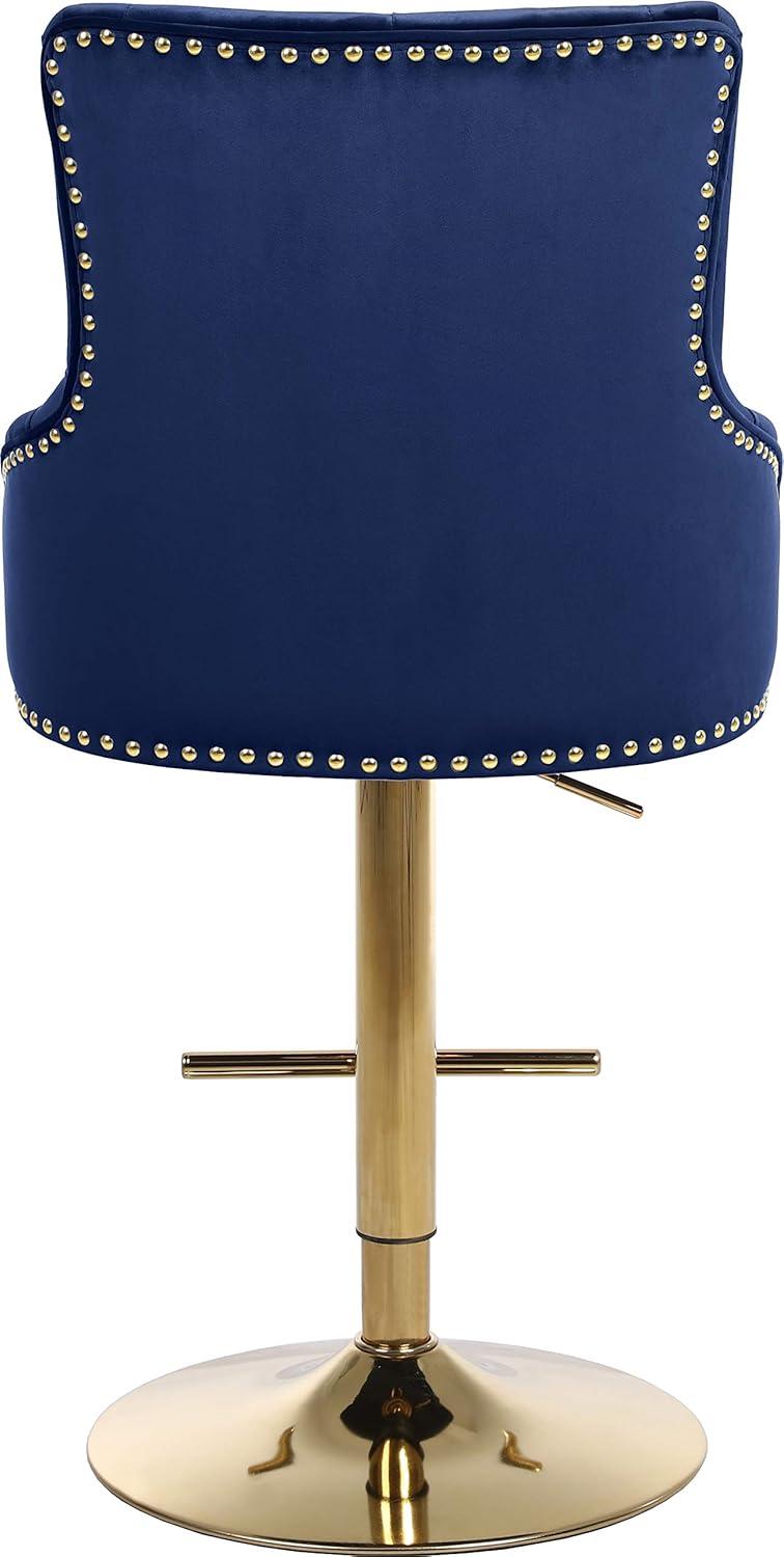 Meridian Furniture Claude Navy Velvet Adjustable Stool