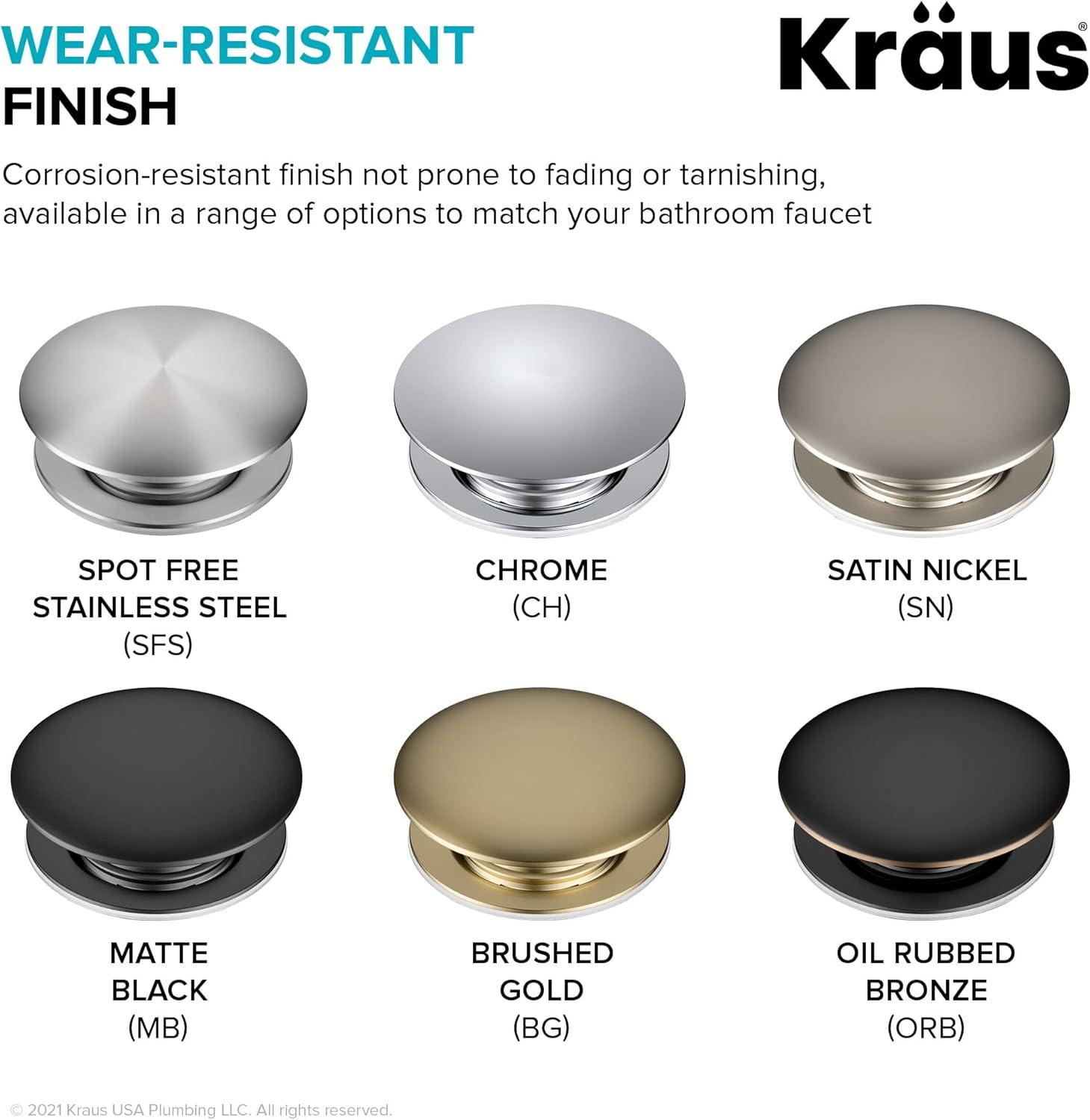 KRAUS Pop-Up Bathroom Sink Drain