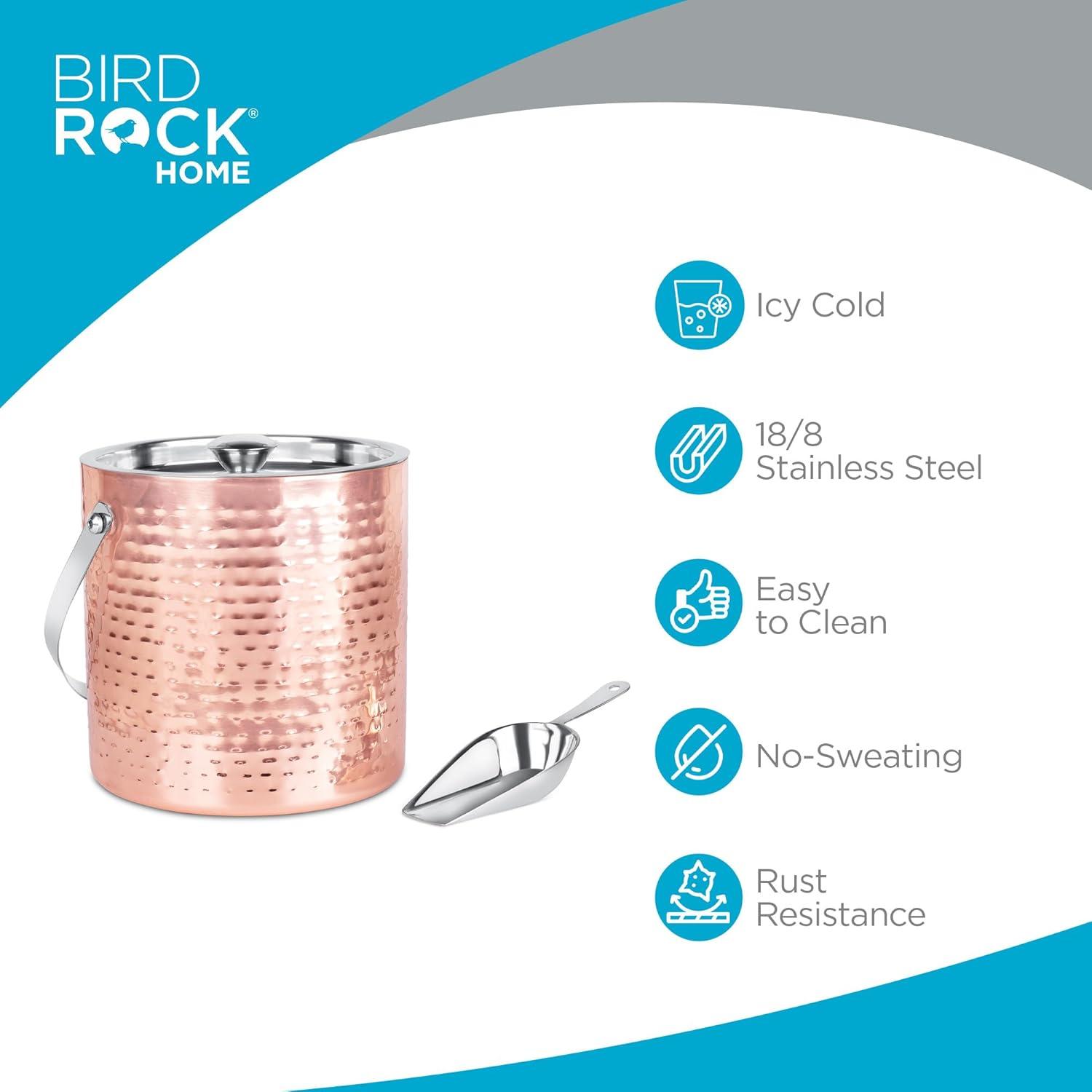 BirdRock Home Stainless Steel Ice Bucket