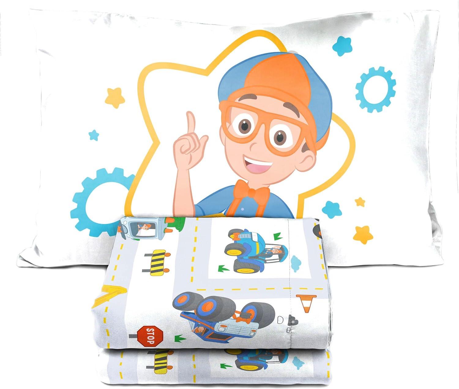 Jay Franco & Sons Blippi How Does This Work Bed Set with Sham Toddler