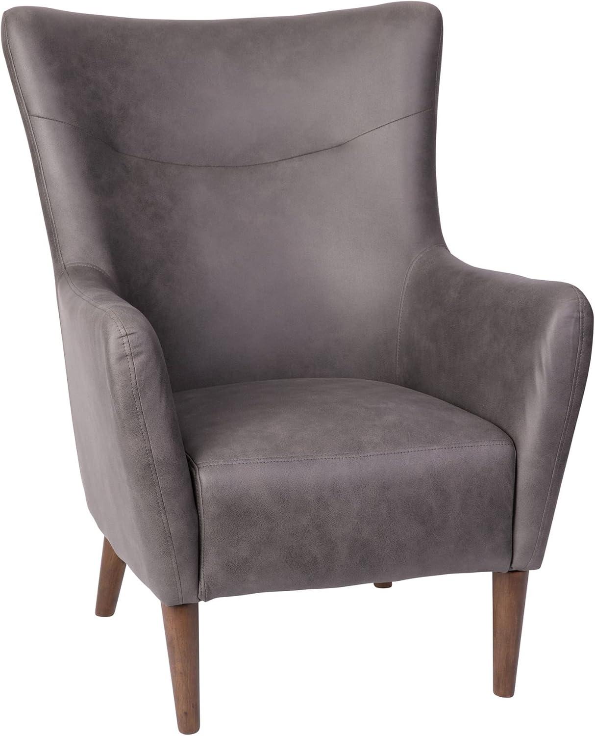 Flash Furniture Connor Traditional Wingback Accent Chair, Commercial Grade Faux Leather Upholstery and Wooden Frame and Legs