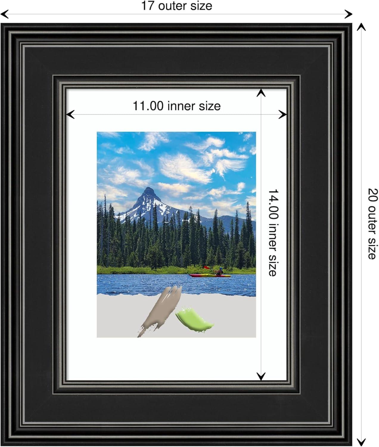 Ridge Black 17x20 Classic Plastic Wall Picture Frame