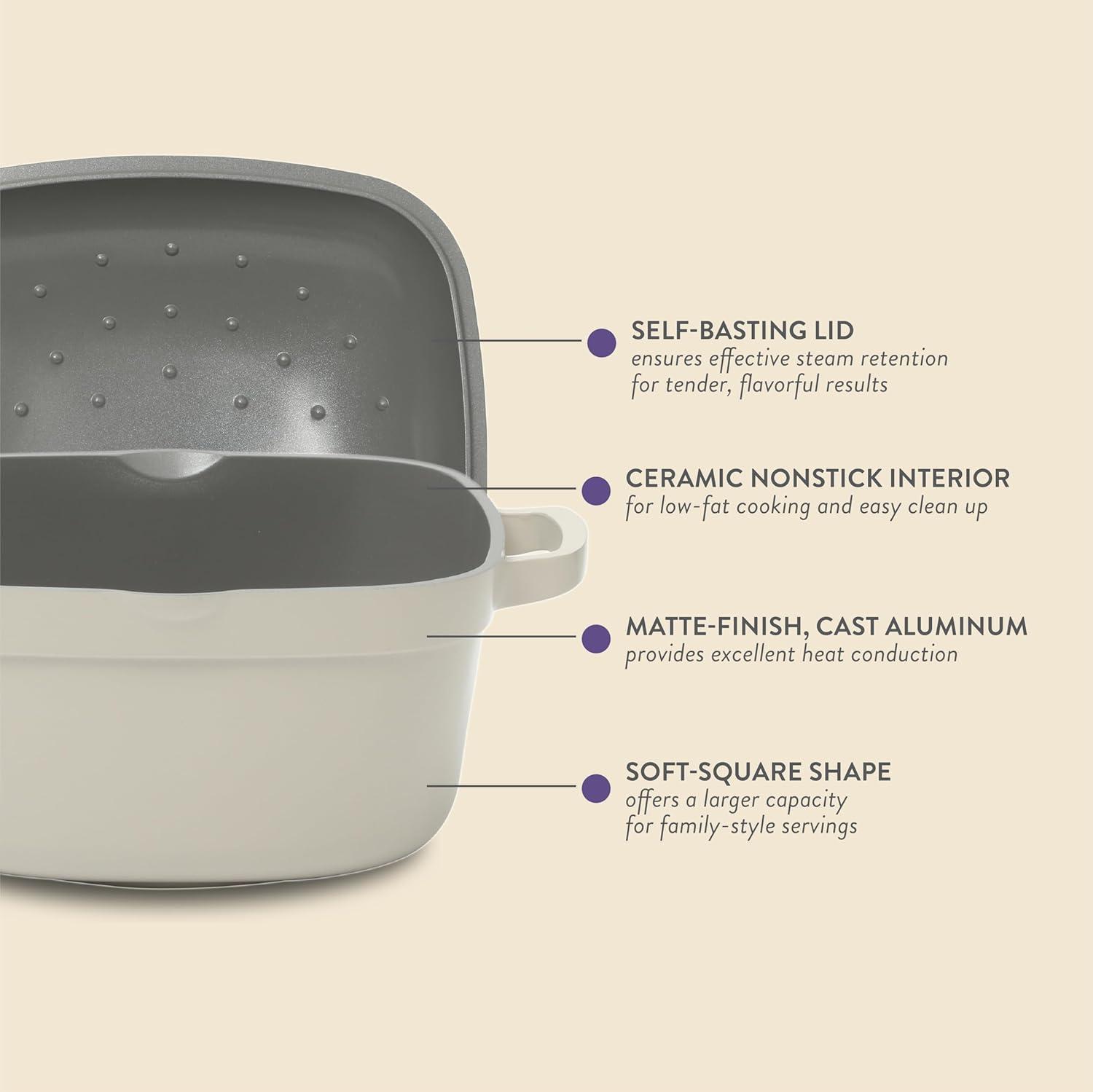 Crock-pot Crock-Pot Northvale Cast Aluminum Lightweight Durable 5.2 Quart Heavy Duty Dutch Oven Pot With Lid, Oven Safe, Dual Handles