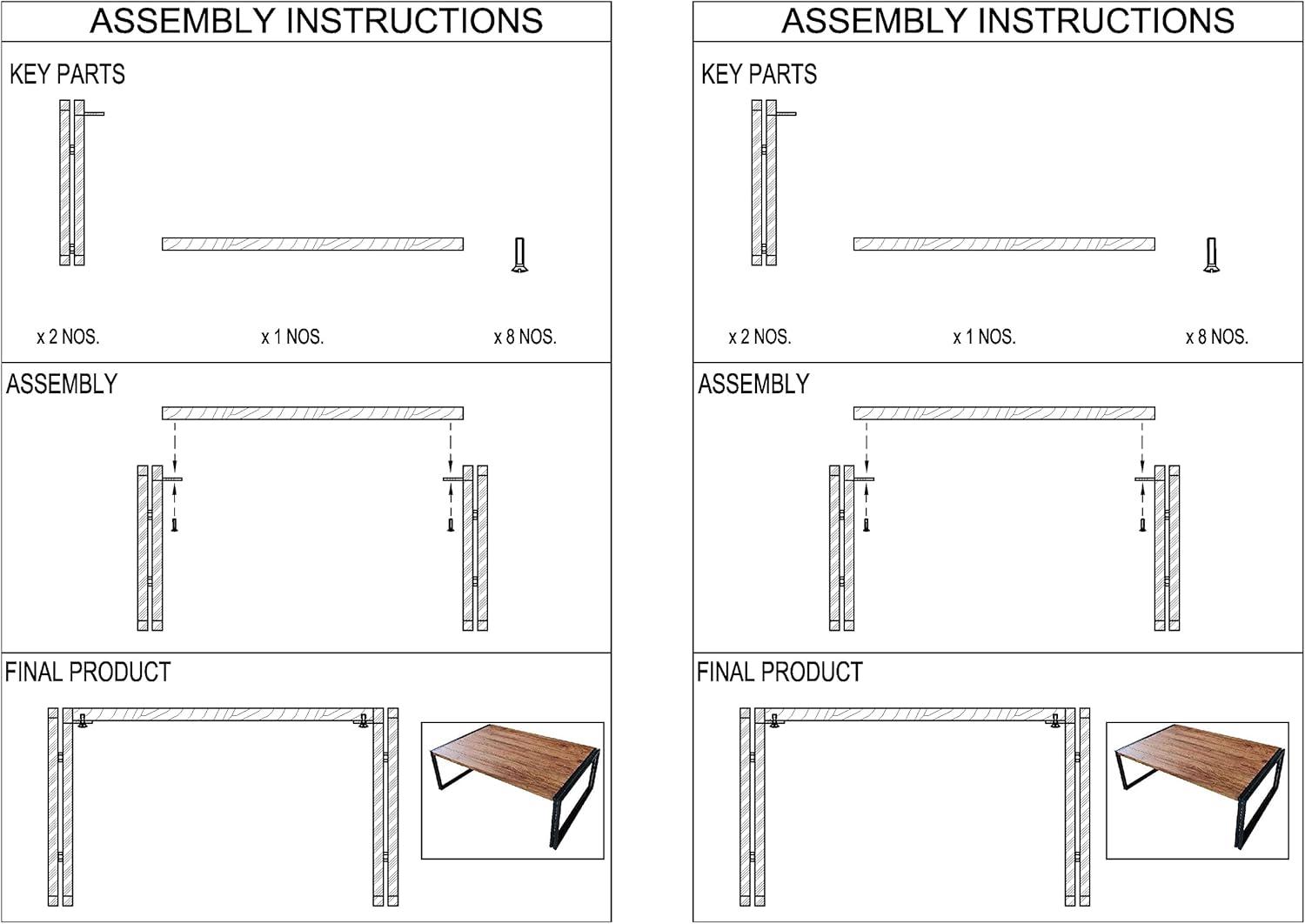 48 Inch Wooden Coffee Table with Double Metal Sled Base Brown and Black - Saltoro Sherpi