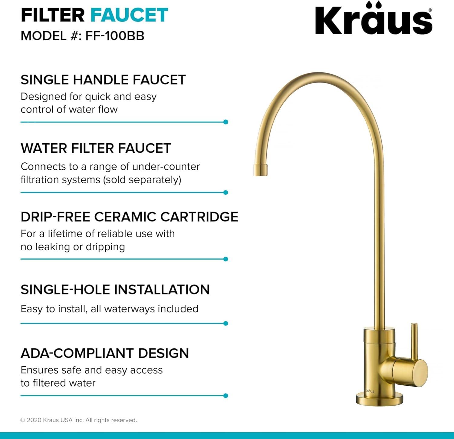 Oletto 2-in-1 Pull-Down Single Handle Kitchen Faucet