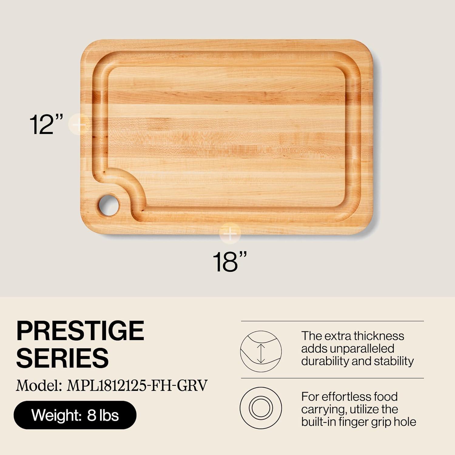 John Boos John Boos Prestige Series Maple Cutting Board with Juice Groove