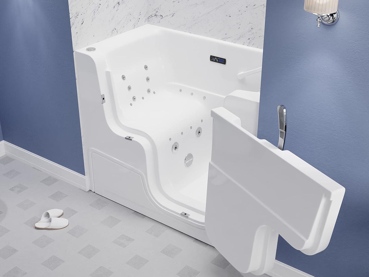 52.5'' x 29.37'' Walk-in Acrylic Bathtub with Faucet