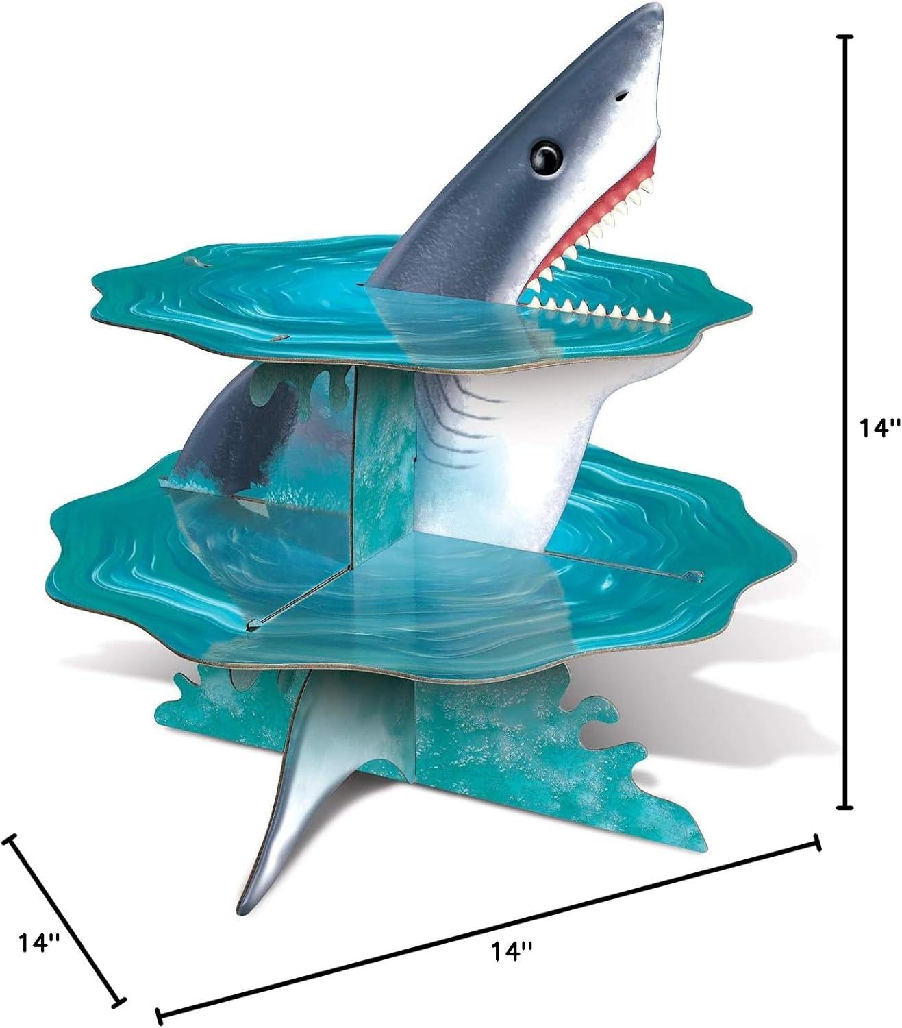 Beistle Shark Cupcake Stand, 14", (1/Pkg) Multicolored