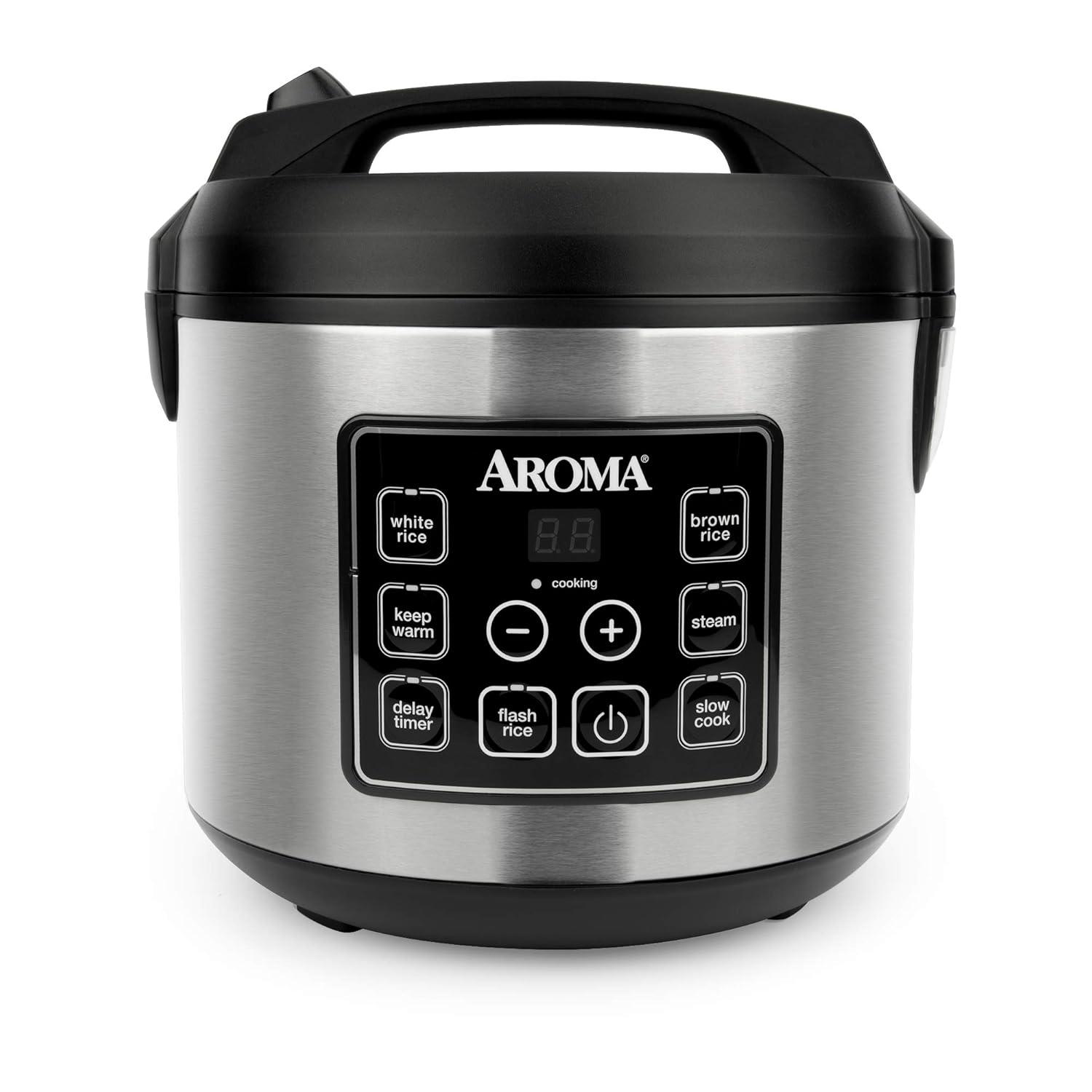 Aroma Aroma 5 Qt. Cool Touch Digital Slow Cooker, Food Steamer and Rice Cooker