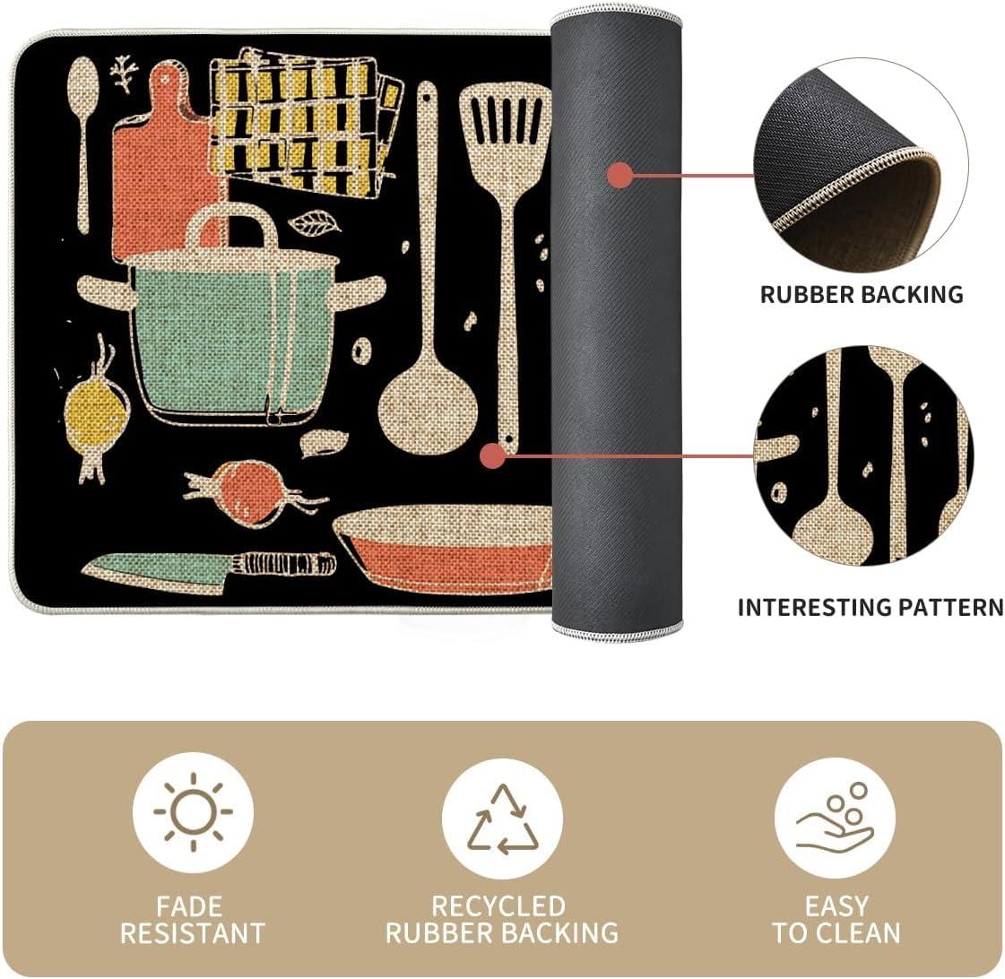 Rosalind Wheeler The Kitchen is The Heart of The Home Kitchen Mats Set of 2